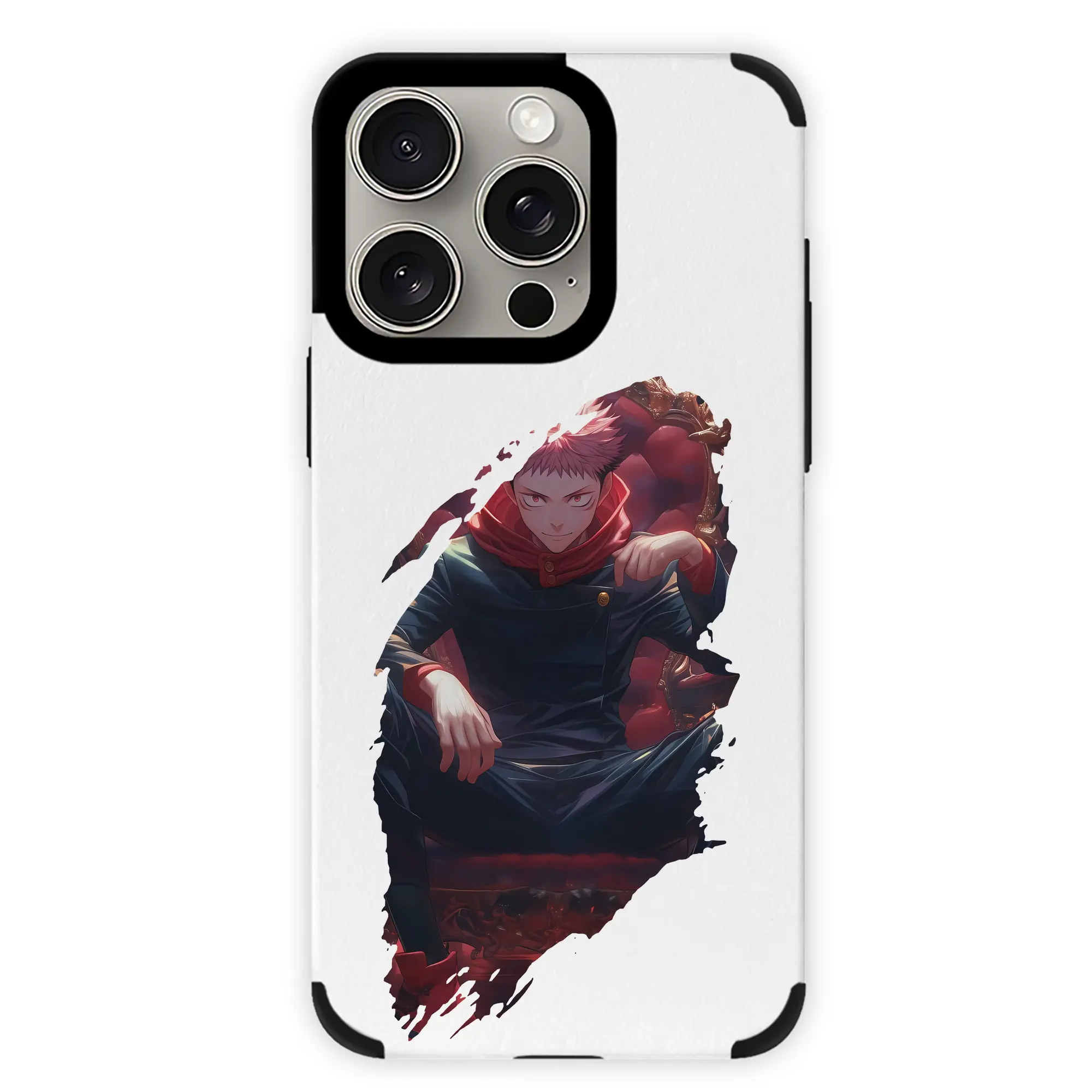 呪術廻戦 グッズ,虎杖 悠仁 - IPhone15ProMax対応 ・ PUレザースマホケース ・ 耐衝撃 ・ 黄変防止 ・ 360度全面保護 ・ 柔らか手触り ・ 3D立体ボタン