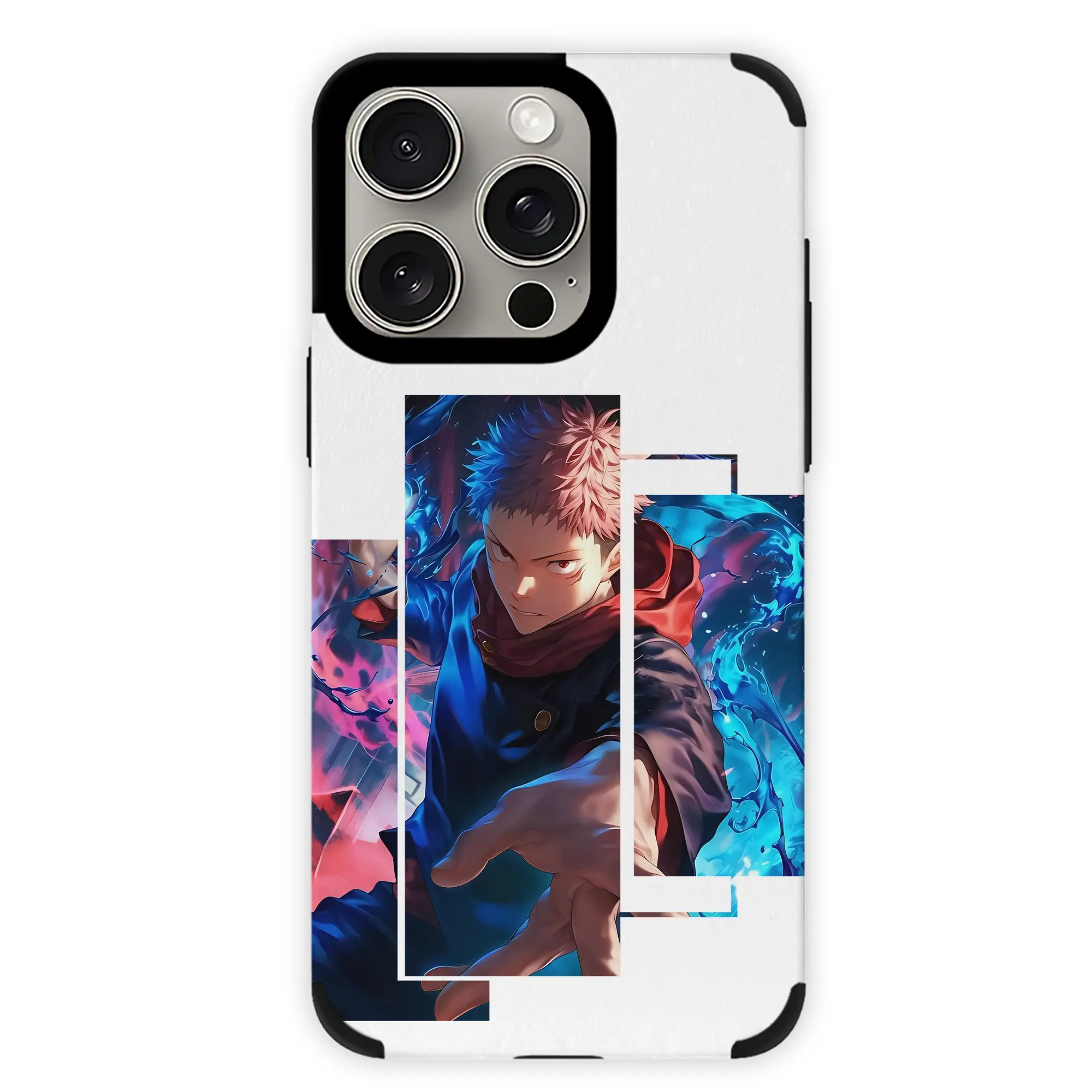 呪術廻戦 グッズ,虎杖 悠仁 - IPhone15ProMax対応 ・ PUレザースマホケース ・ 耐衝撃 ・ 黄変防止 ・ 360度全面保護 ・ 柔らか手触り ・ 3D立体ボタン