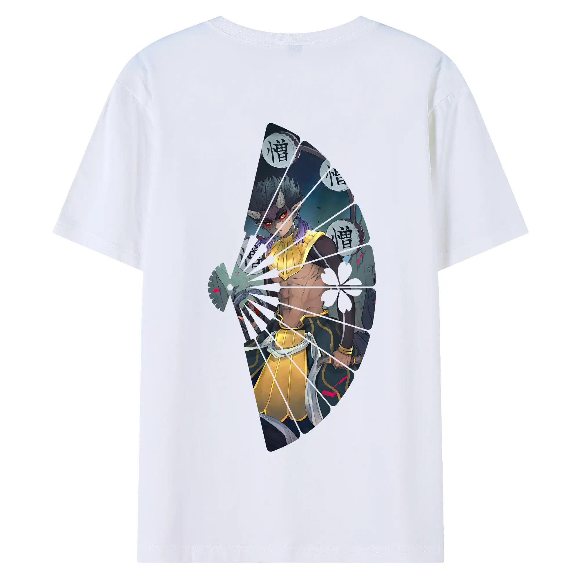 鬼滅の刃 グッズ,半天狗 - 綿100％ 半袖Tシャツ ・ バックプリント ・ 快適 通気性 ・ 日常使い 散歩 スポーツ用