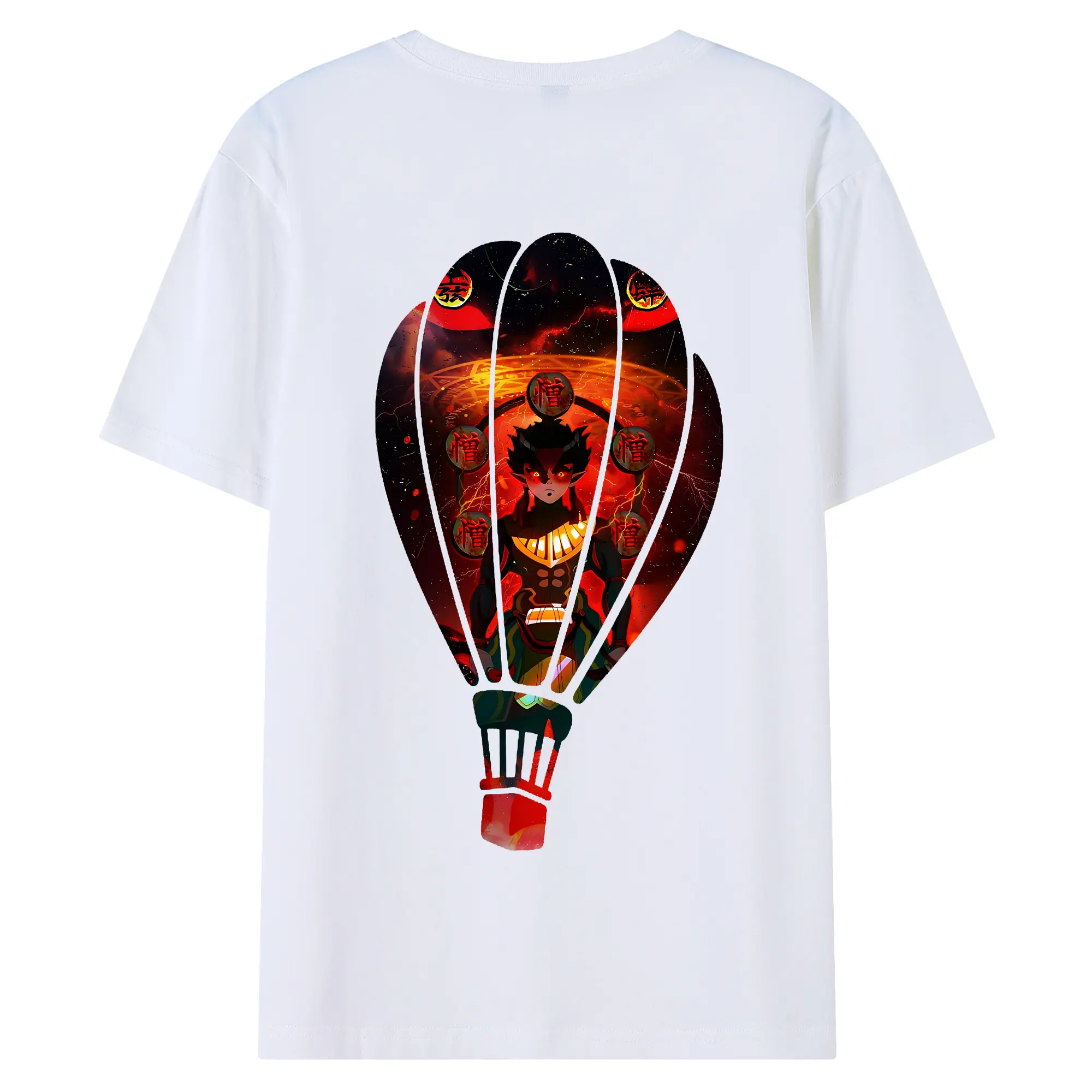 鬼滅の刃 グッズ,半天狗 - 綿100％ 半袖Tシャツ ・ バックプリント ・ 快適 通気性 ・ 日常使い 散歩 スポーツ用