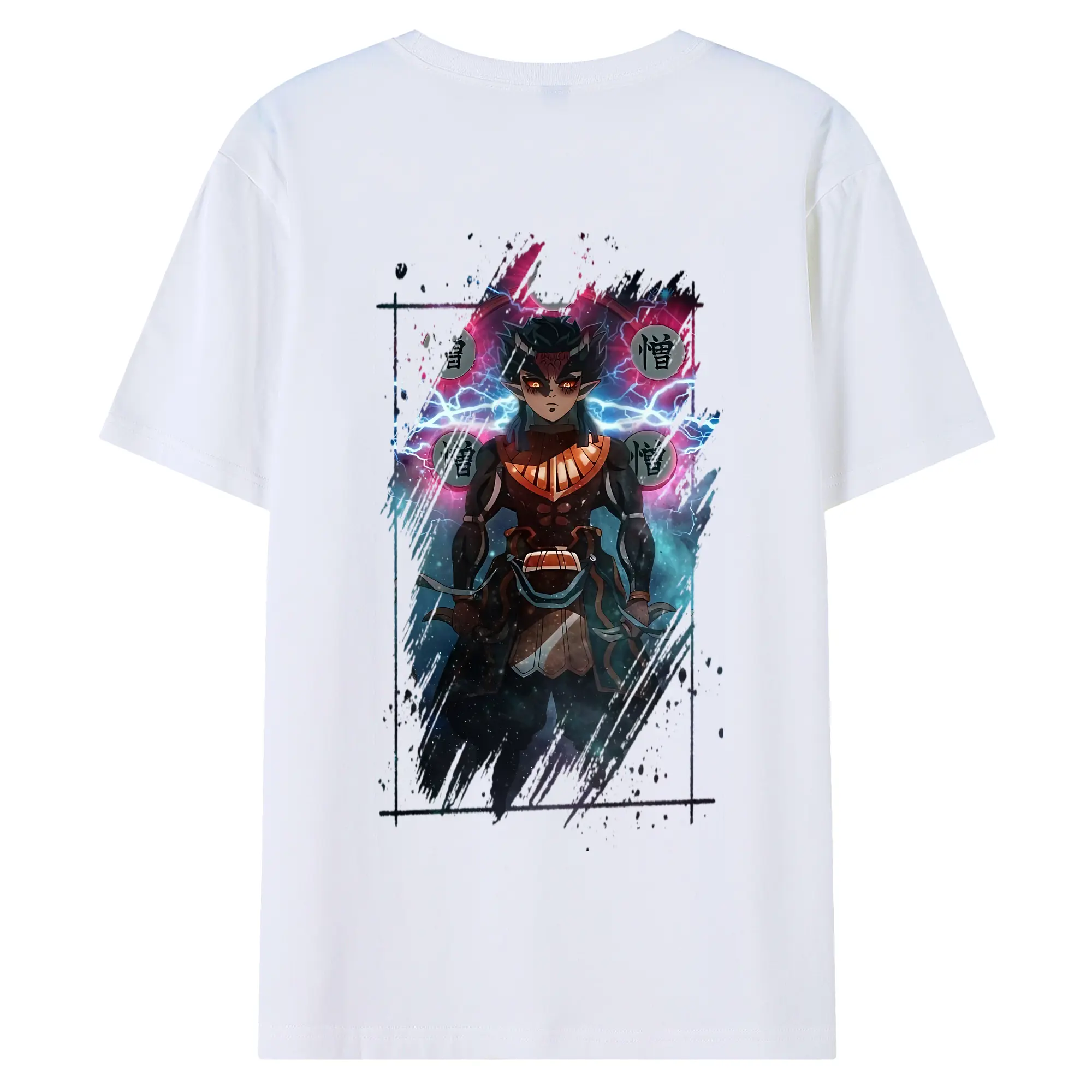 鬼滅の刃 グッズ,半天狗 - 綿100％ 半袖Tシャツ ・ バックプリント ・ 快適 通気性 ・ 日常使い 散歩 スポーツ用