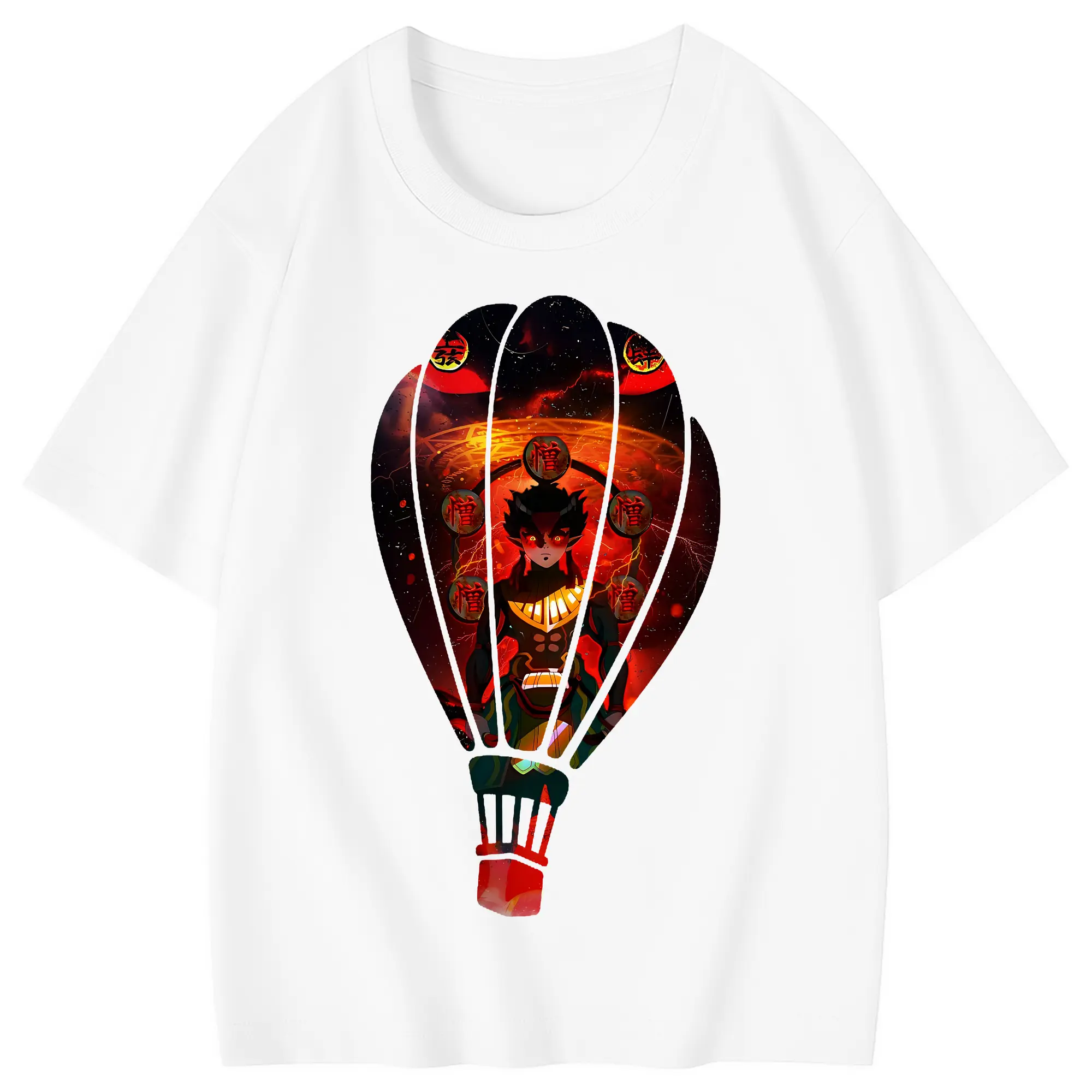 鬼滅の刃 グッズ,半天狗 - 綿100％ キッズTシャツ ・ フロントプリント ・ 快適 通気性 ・ スポーツ カジュアル 散歩用