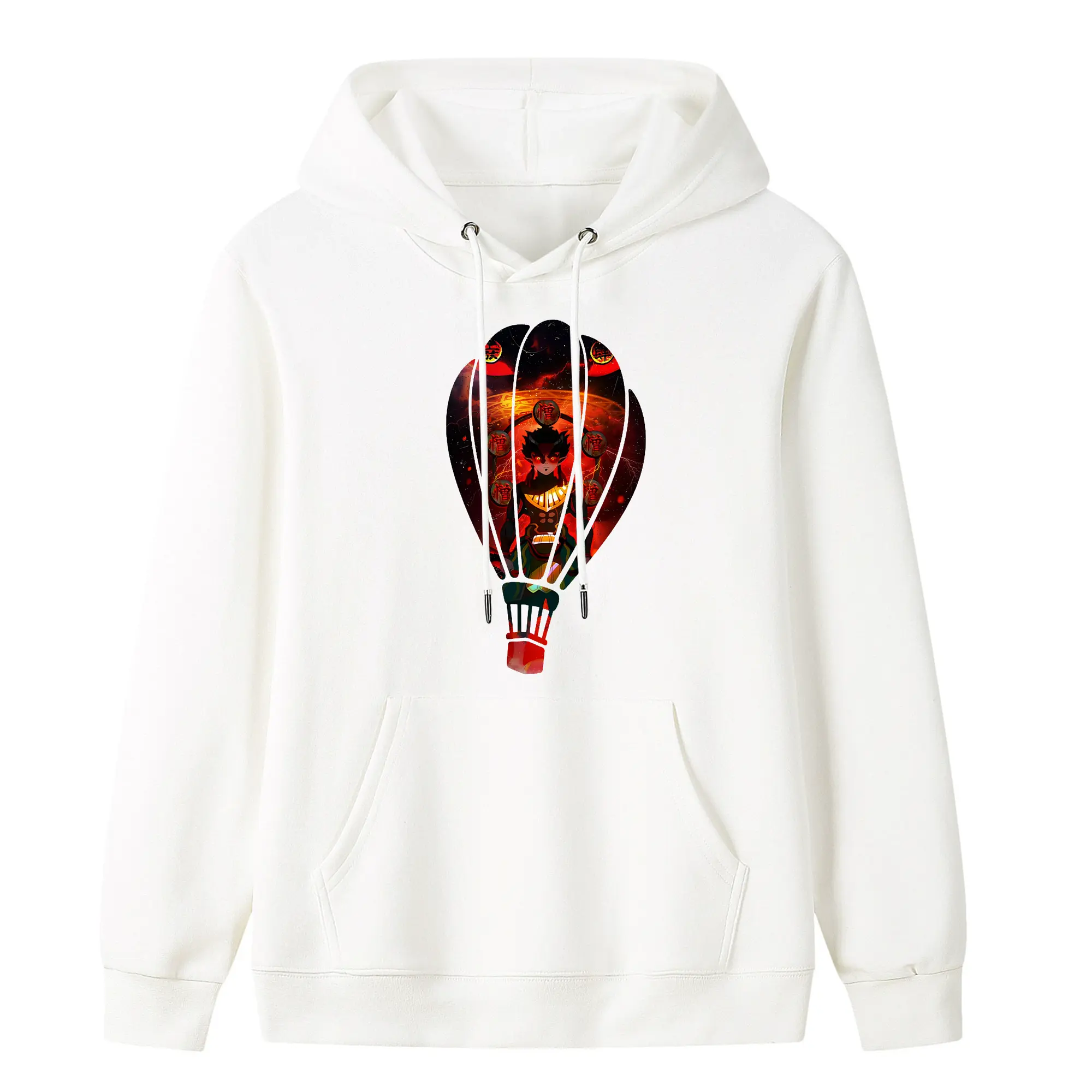 鬼滅の刃 グッズ,半天狗 - キッズ フード付きパーカー ・ フロントプリント ・ ポリエステル100％ ・ 快適 通学 スポーツ 日常使い お散歩用