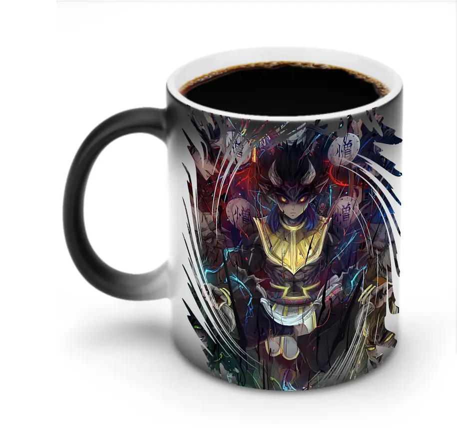 鬼滅の刃 グッズ,半天狗 - 変色マグカップ ・ セラミック ・ 熱転写プリント ・ 耐久性 高品質 ・ ギフト・自宅用 コーヒー お茶