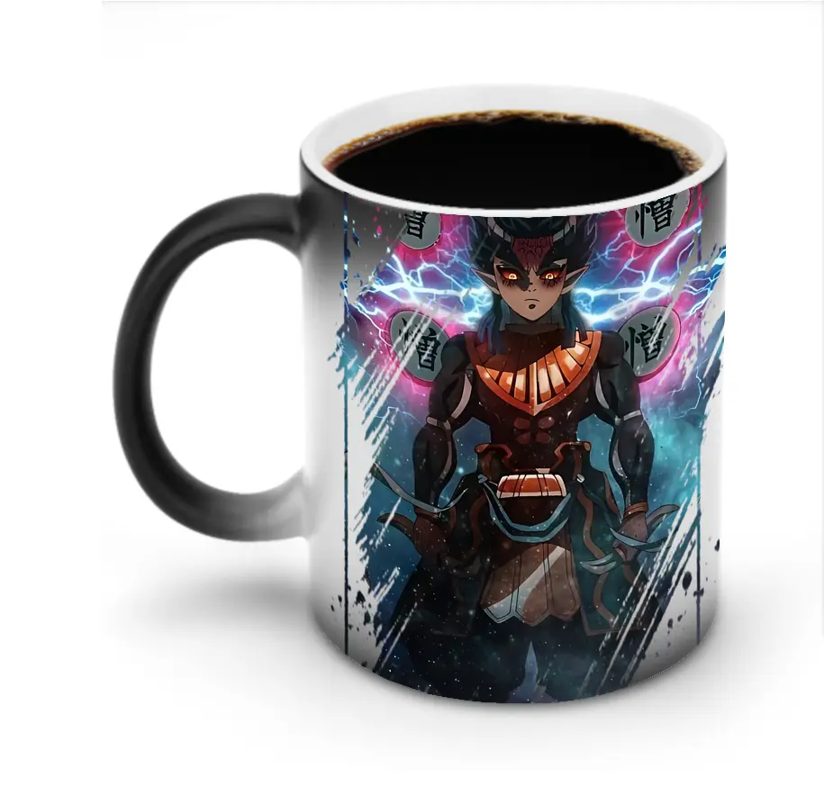 鬼滅の刃 グッズ,半天狗 - 変色マグカップ ・ セラミック ・ 熱転写プリント ・ 耐久性 高品質 ・ ギフト・自宅用 コーヒー お茶