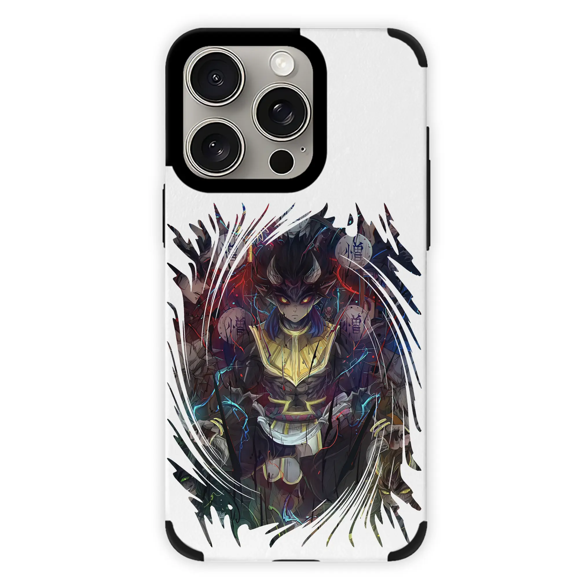 鬼滅の刃 グッズ,半天狗 - IPhone15ProMax対応 ・ PUレザースマホケース ・ 耐衝撃 ・ 黄変防止 ・ 360度全面保護 ・ 柔らか手触り ・ 3D立体ボタン