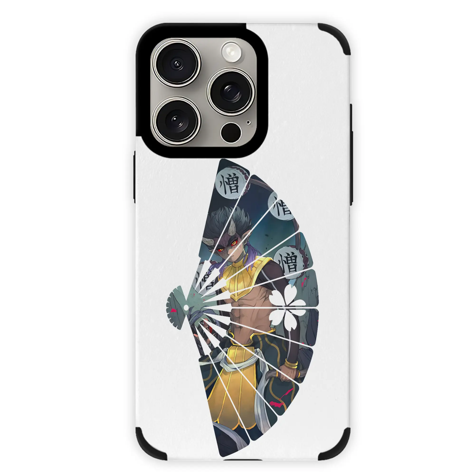 鬼滅の刃 グッズ,半天狗 - IPhone15ProMax対応 ・ PUレザースマホケース ・ 耐衝撃 ・ 黄変防止 ・ 360度全面保護 ・ 柔らか手触り ・ 3D立体ボタン