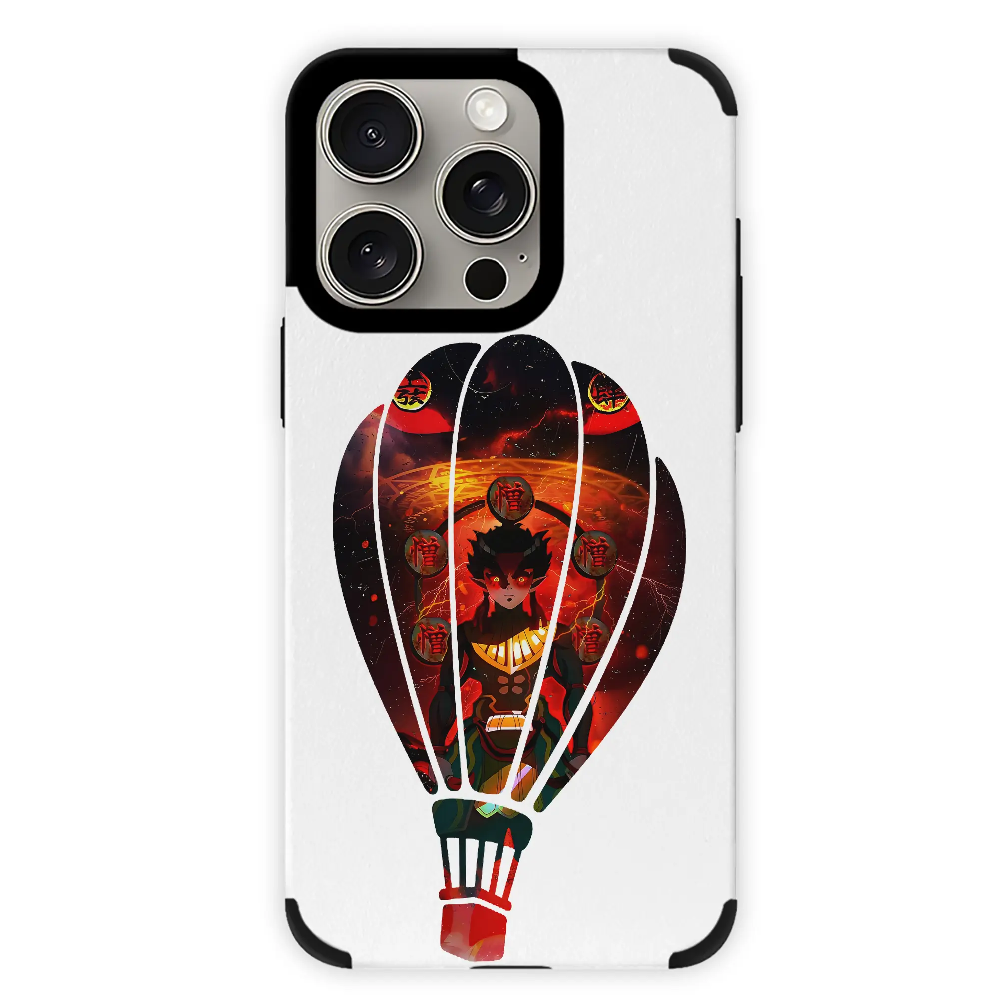 鬼滅の刃 グッズ,半天狗 - IPhone15ProMax対応 ・ PUレザースマホケース ・ 耐衝撃 ・ 黄変防止 ・ 360度全面保護 ・ 柔らか手触り ・ 3D立体ボタン