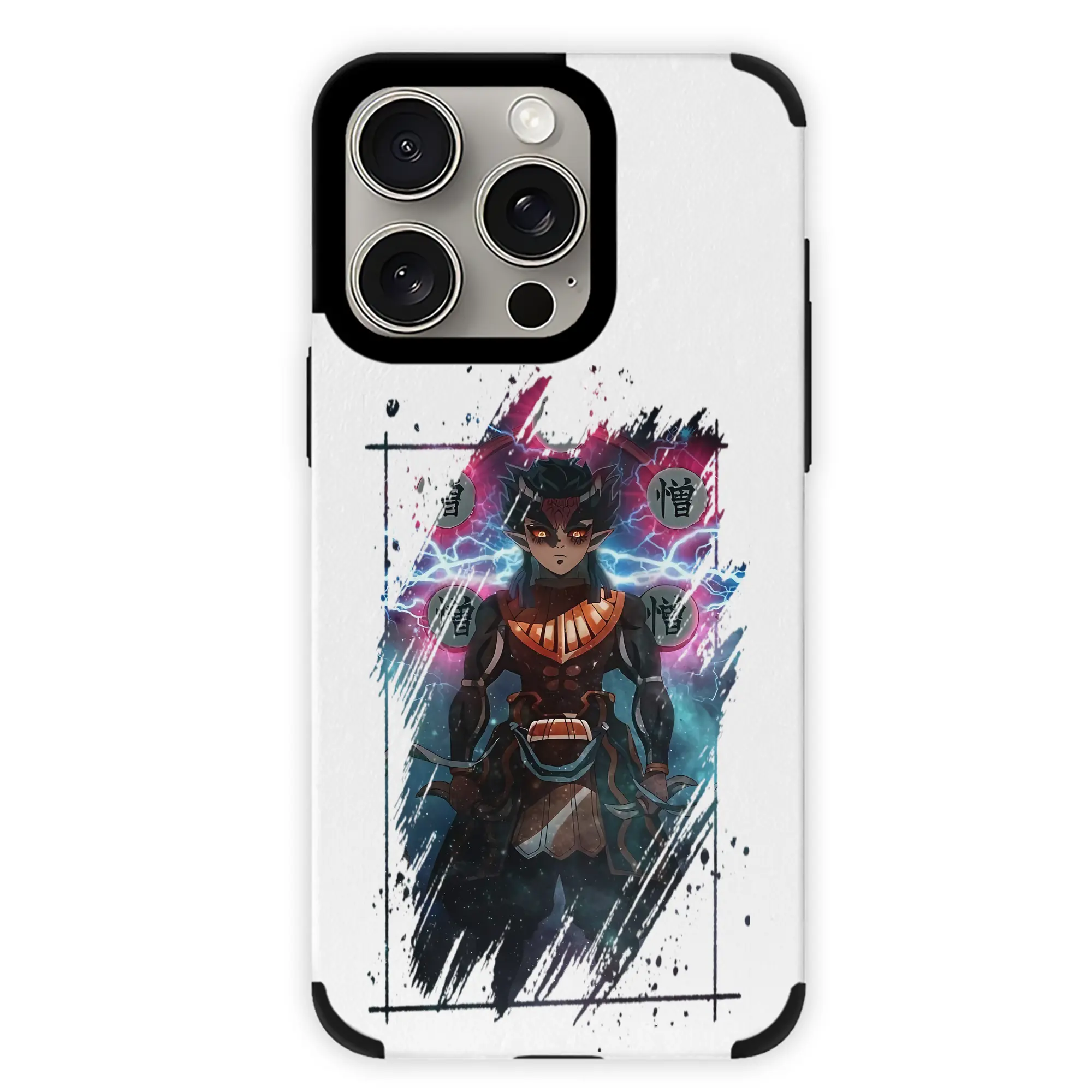 鬼滅の刃 グッズ,半天狗 - IPhone15ProMax対応 ・ PUレザースマホケース ・ 耐衝撃 ・ 黄変防止 ・ 360度全面保護 ・ 柔らか手触り ・ 3D立体ボタン