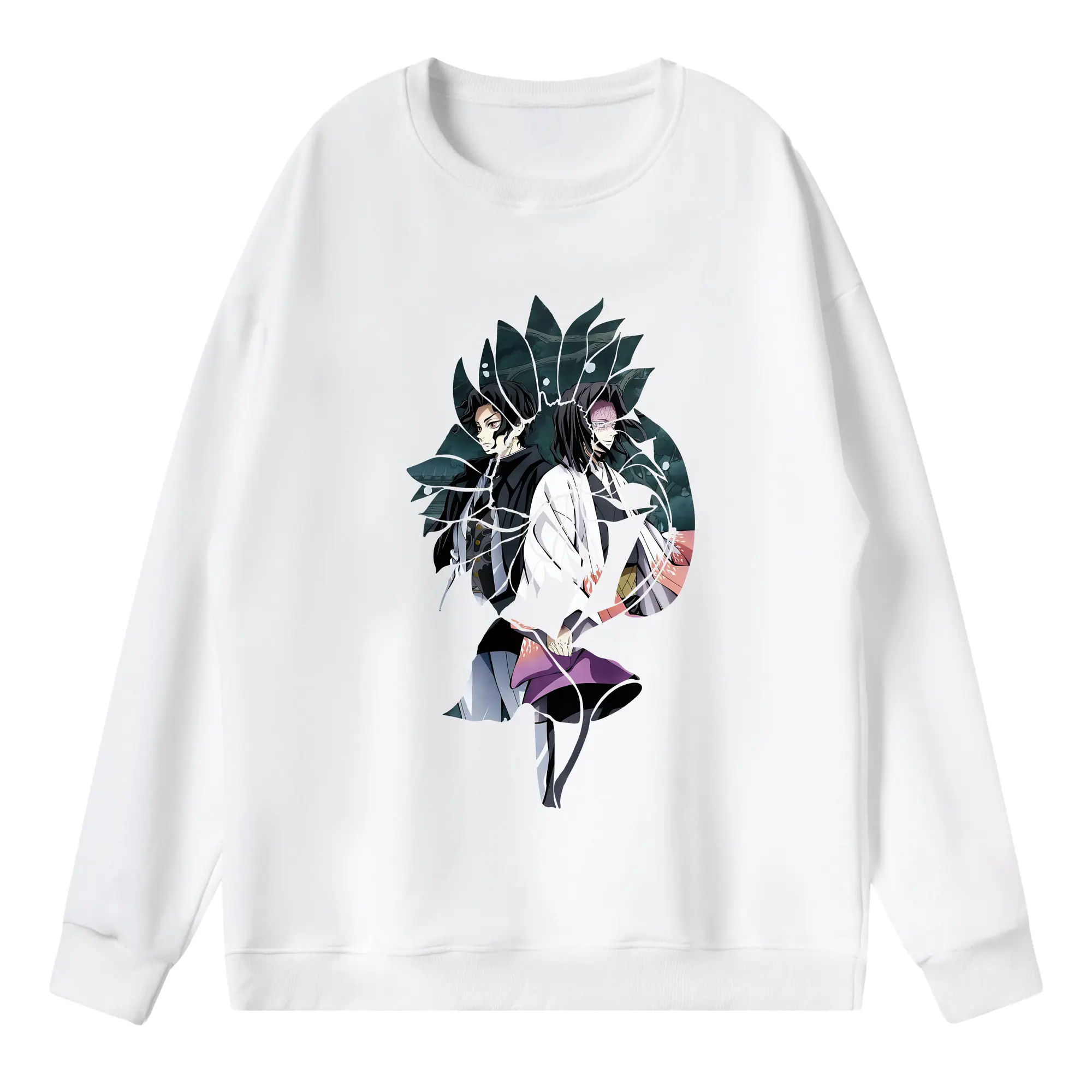 鬼滅の刃 グッズ,産屋敷 耀哉 - 薄手 クルーネック スウェット 裏毛260g · ポリエステル 春秋向け カジュアル 男女兼用 · トレーナー デイリー スポーツ 散歩に最適