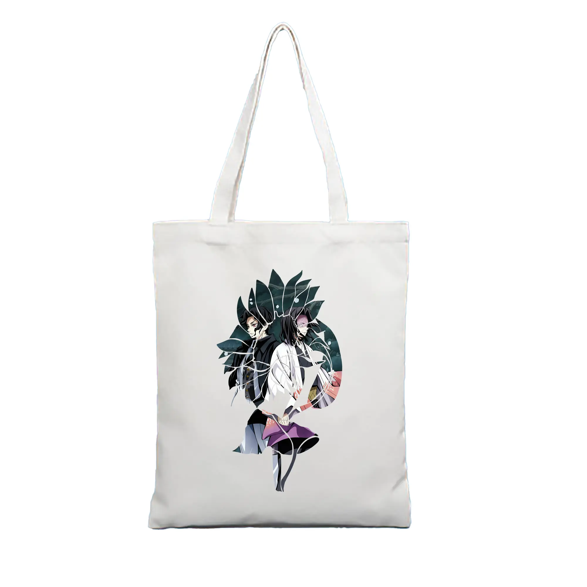 鬼滅の刃 グッズ,産屋敷 耀哉 - 縦型キャンバス手提げバッグ（トートバッグ） ・ キャンバス素材 ・ ショッピング用 ・ 軽量 丈夫 お手入れ簡単