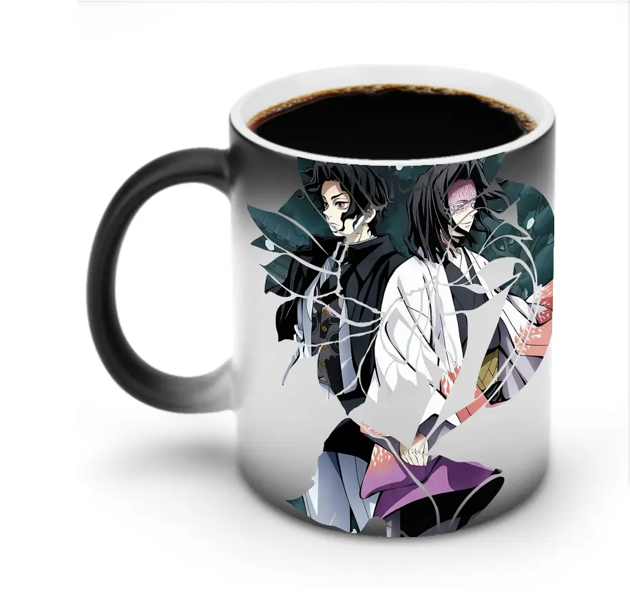 鬼滅の刃 グッズ,産屋敷 耀哉 - 変色マグカップ ・ セラミック ・ 熱転写プリント ・ 耐久性 高品質 ・ ギフト・自宅用 コーヒー お茶