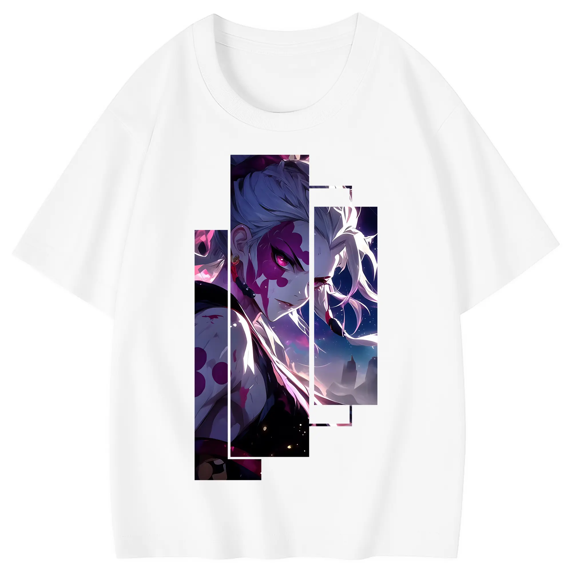 鬼滅の刃 グッズ,堕姫 - 綿100％ キッズTシャツ ・ フロントプリント ・ 快適 通気性 ・ スポーツ カジュアル 散歩用