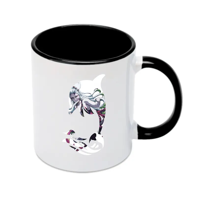 鬼滅の刃 グッズ,堕姫 - カラフルマグカップ ・ 陶器 ・ 熱転写プリント ・ 鮮やかデザイン ・ 耐久性 高品質 ・ コーヒー お茶 ギフト用