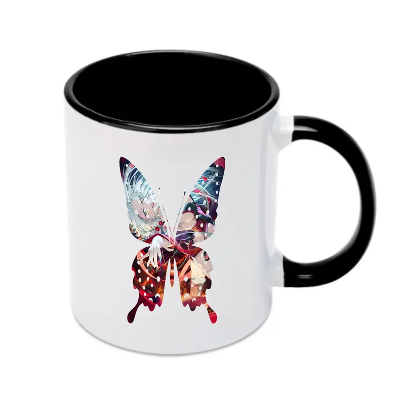 鬼滅の刃 グッズ,堕姫 - カラフルマグカップ ・ 陶器 ・ 熱転写プリント ・ 鮮やかデザイン ・ 耐久性 高品質 ・ コーヒー お茶 ギフト用