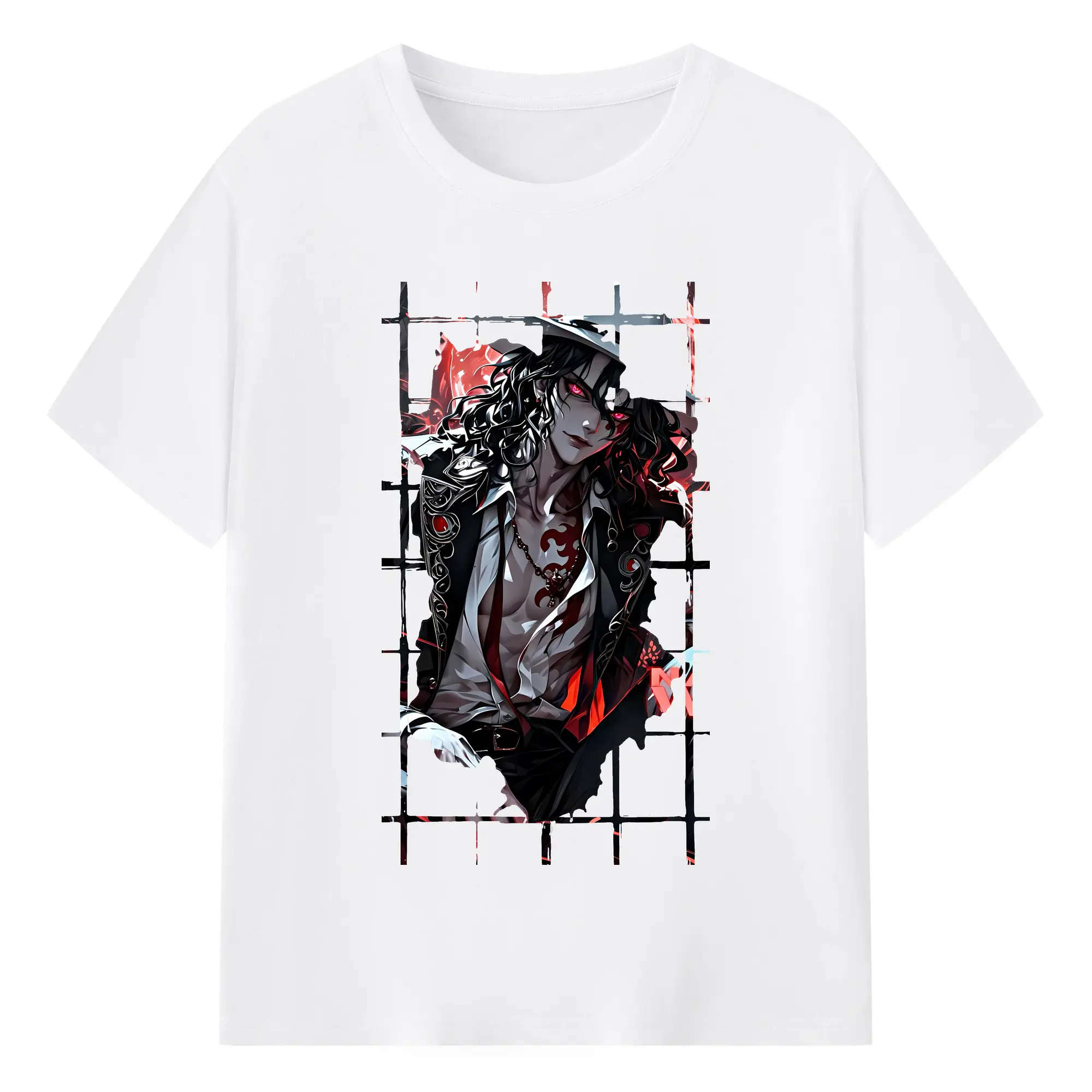 鬼滅の刃 グッズ,鬼舞辻 無惨 - 綿100％ 半袖Tシャツ ・ フロントプリント ・ 快適 通気性 ・ 日常使い 散歩 スポーツ用