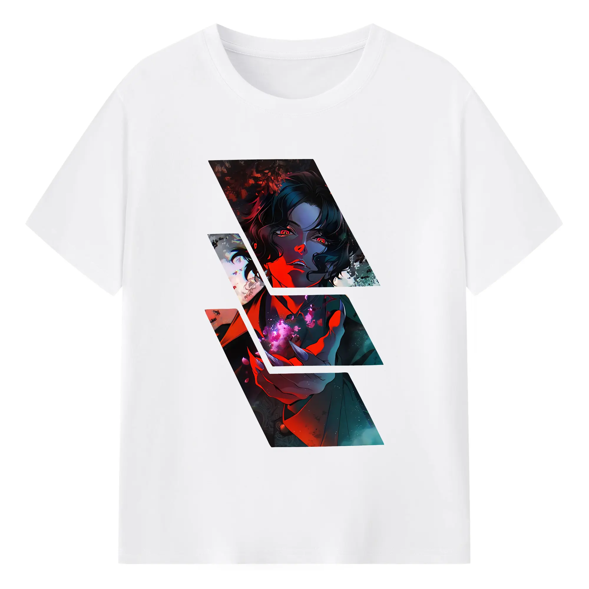 鬼滅の刃 グッズ,鬼舞辻 無惨 - 綿100％ 半袖Tシャツ ・ フロントプリント ・ 快適 通気性 ・ 日常使い 散歩 スポーツ用