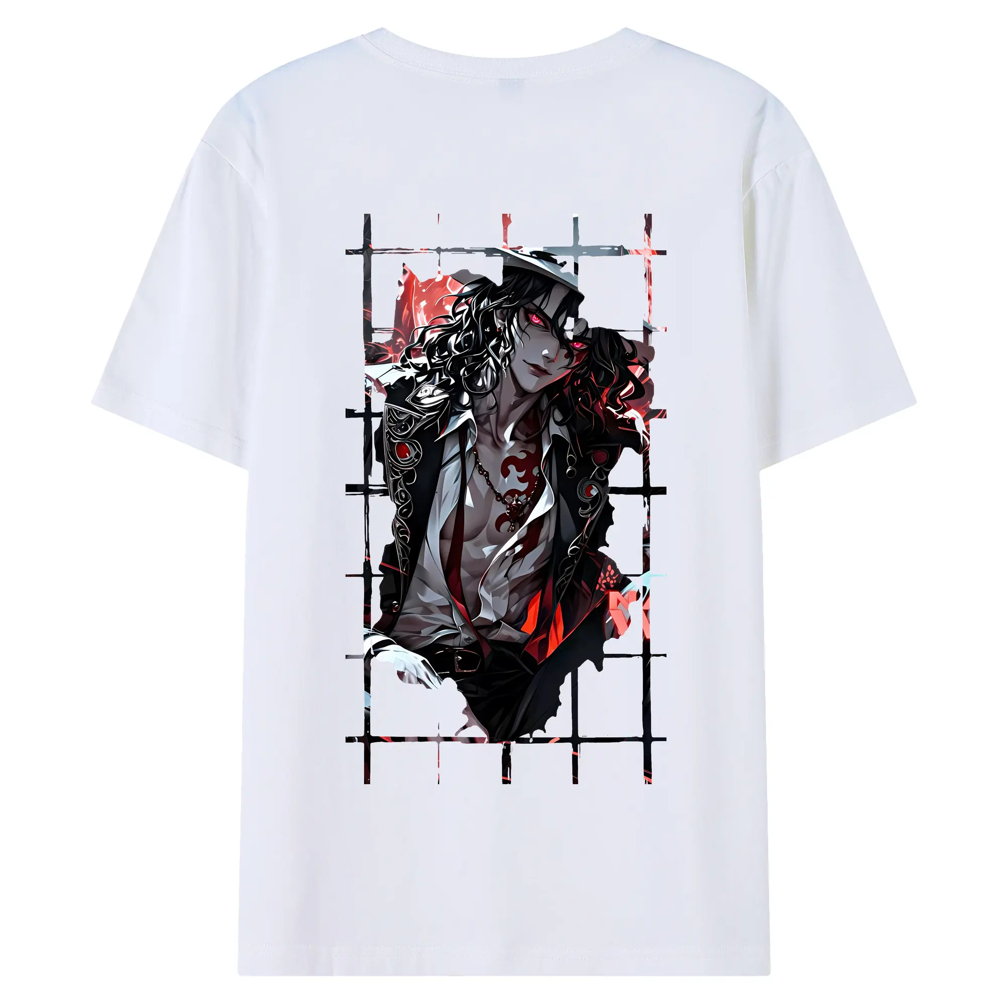 鬼滅の刃 グッズ,鬼舞辻 無惨 - 綿100％ 半袖Tシャツ ・ バックプリント ・ 快適 通気性 ・ 日常使い 散歩 スポーツ用