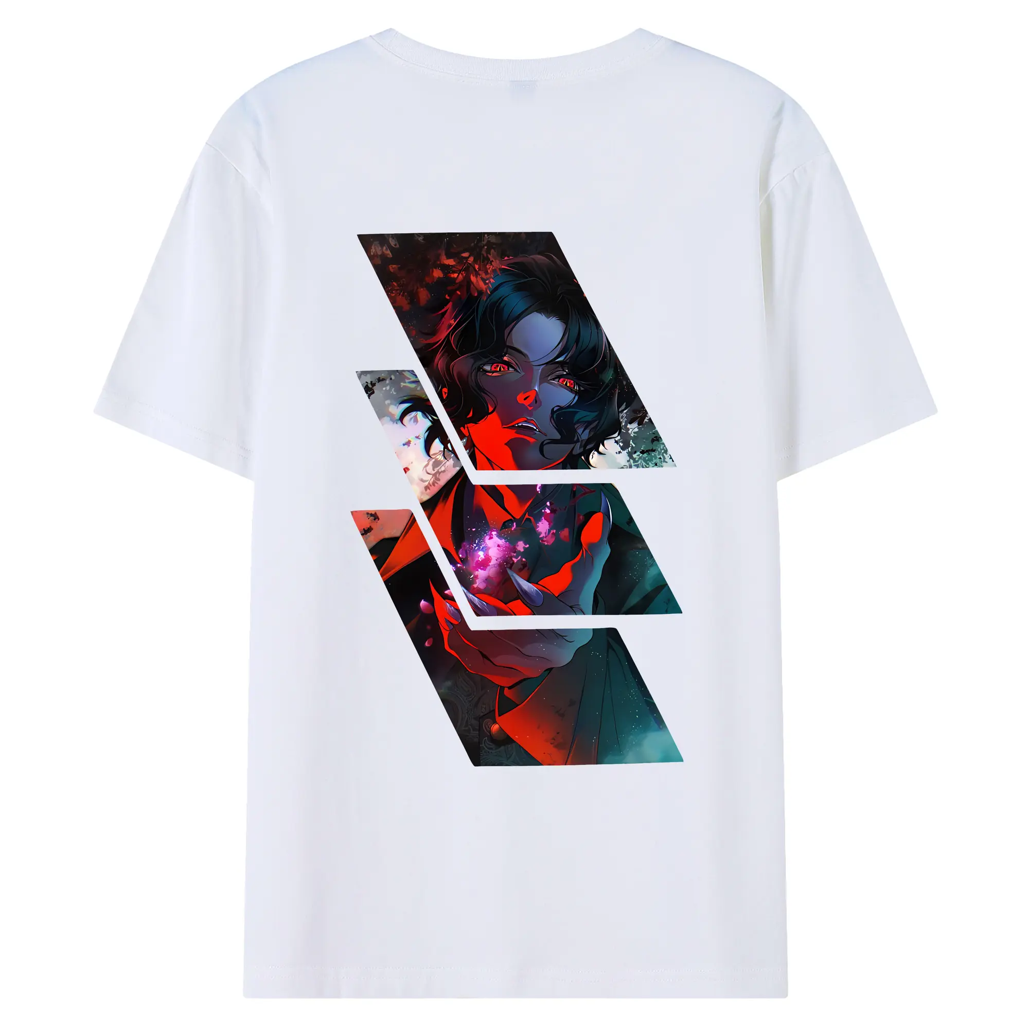 鬼滅の刃 グッズ,鬼舞辻 無惨 - 綿100％ 半袖Tシャツ ・ バックプリント ・ 快適 通気性 ・ 日常使い 散歩 スポーツ用