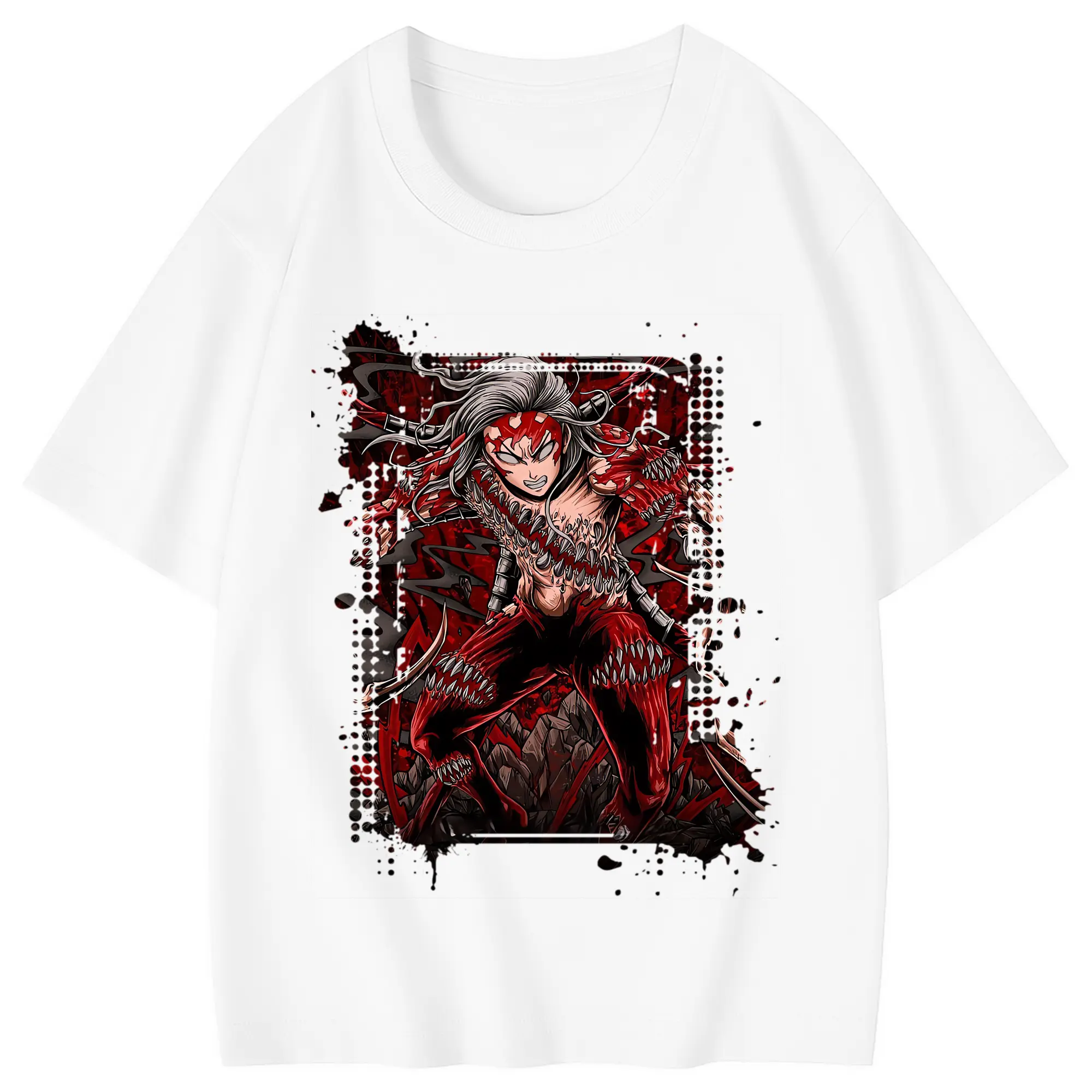 鬼滅の刃 グッズ,鬼舞辻 無惨 - 綿100％ キッズTシャツ ・ フロントプリント ・ 快適 通気性 ・ スポーツ カジュアル 散歩用