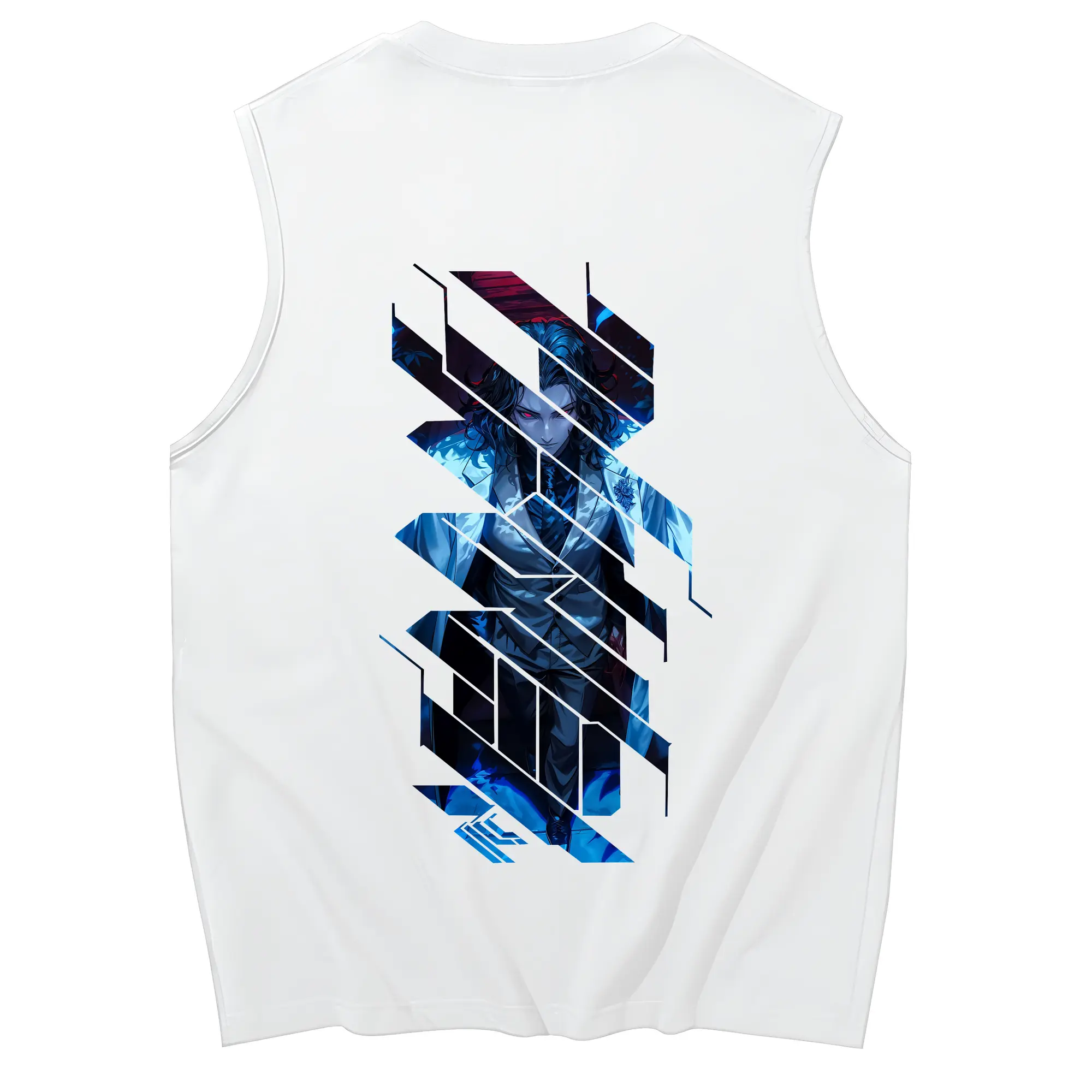 鬼滅の刃 グッズ,鬼舞辻 無惨 - コットン100％ タンクトップ ・ 背面プリント ・ タイトシルエット ・ 快適 通気性 ・ スポーツ カジュアル 散歩用