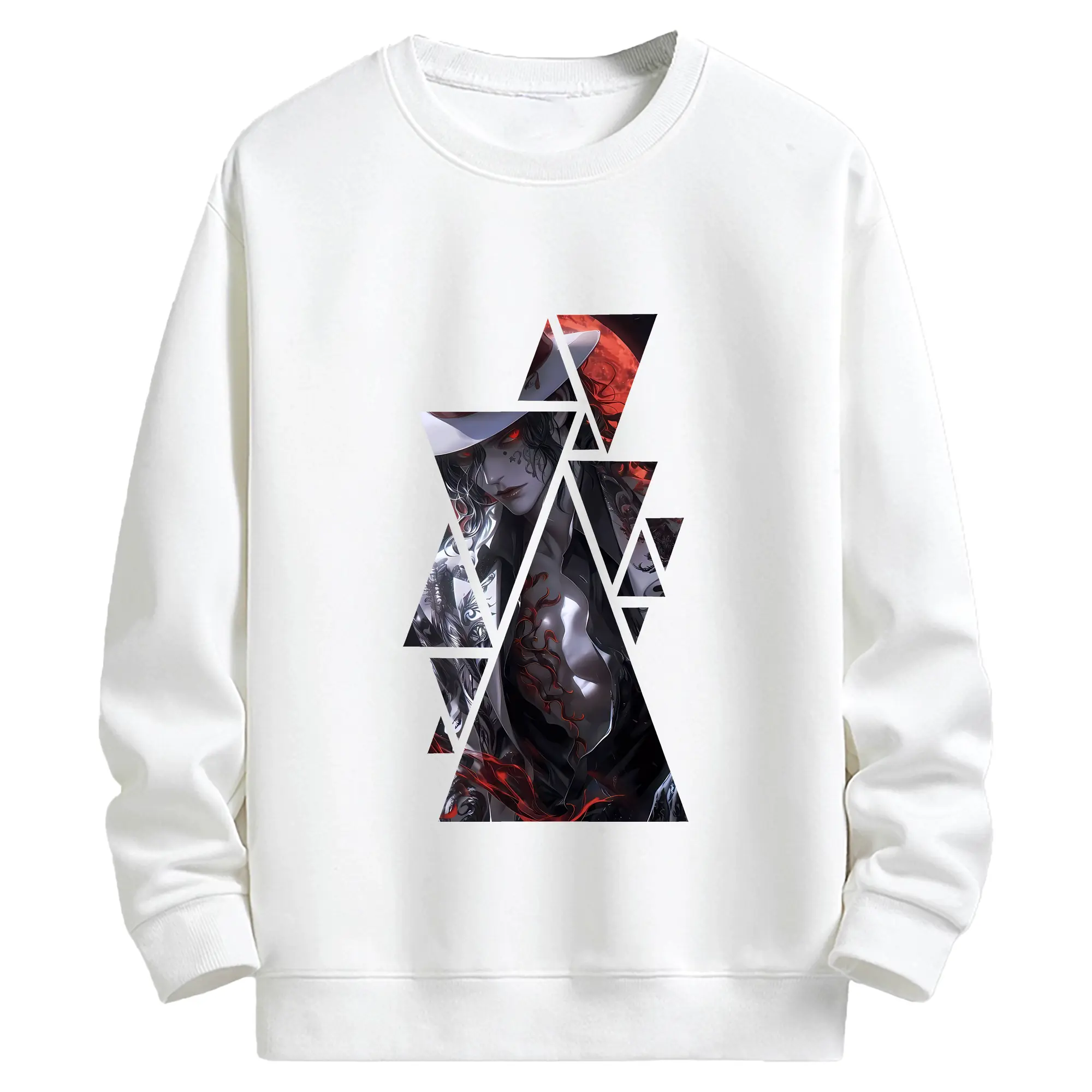 鬼滅の刃 グッズ,鬼舞辻 無惨 - 高品質 クルーネック スウェット ・ コットン59％ ポリエステル41％ ・ ユニセックス 長袖 トレーナー ・ カジュアル デイリー スポーツ 散歩用