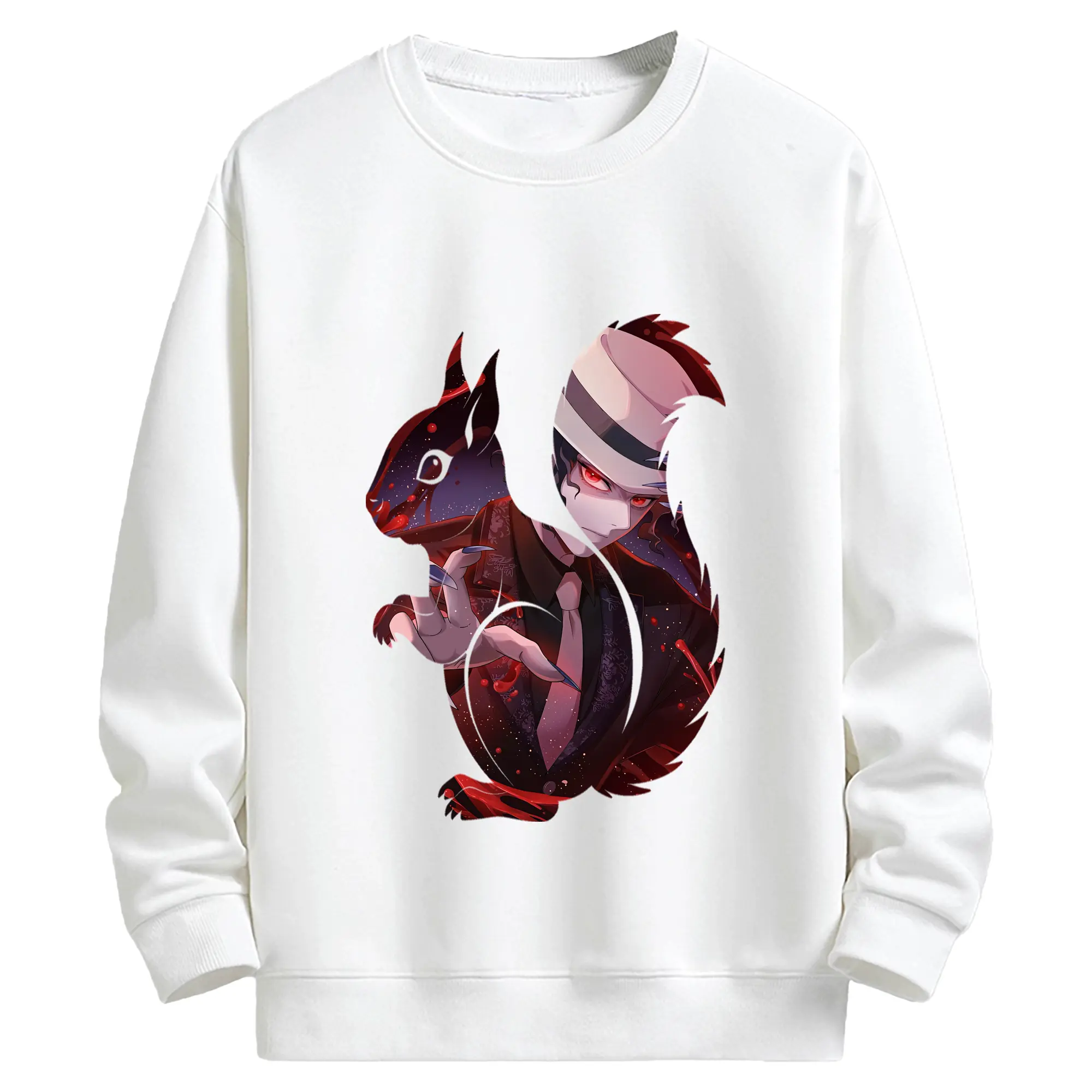 鬼滅の刃 グッズ,鬼舞辻 無惨 - 高品質 クルーネック スウェット ・ コットン59％ ポリエステル41％ ・ ユニセックス 長袖 トレーナー ・ カジュアル デイリー スポーツ 散歩用