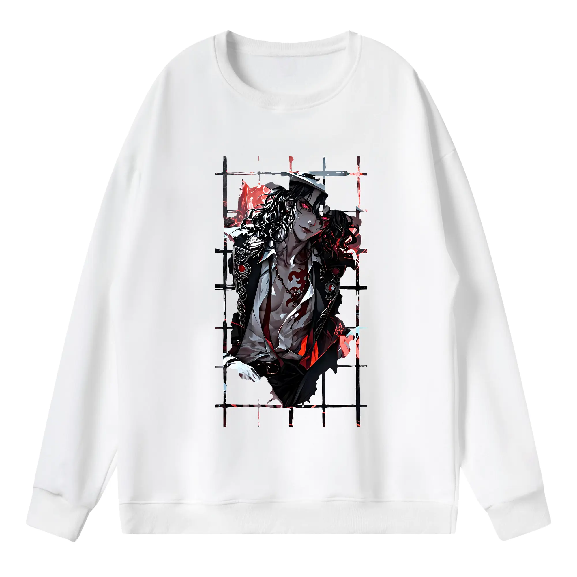 鬼滅の刃 グッズ,鬼舞辻 無惨 - 薄手 クルーネック スウェット 裏毛260g · ポリエステル 春秋向け カジュアル 男女兼用 · トレーナー デイリー スポーツ 散歩に最適
