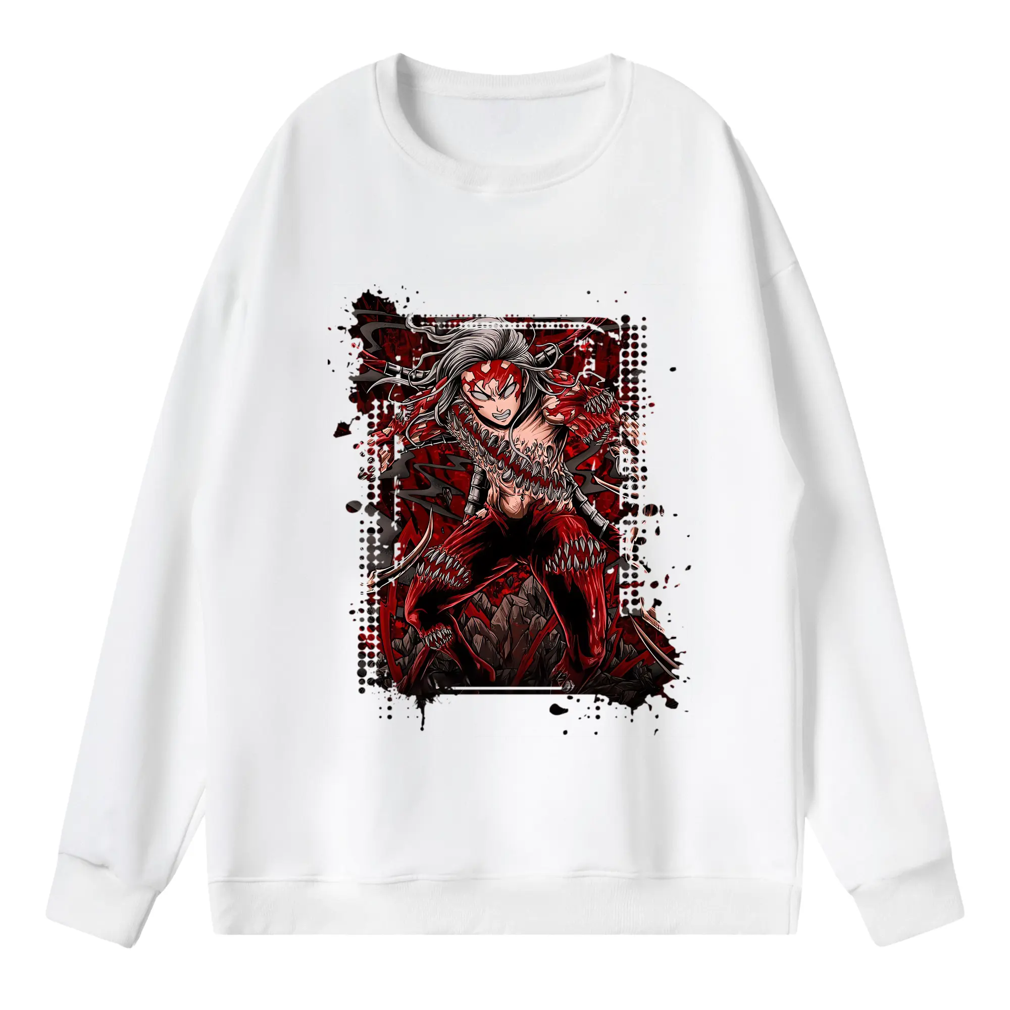 鬼滅の刃 グッズ,鬼舞辻 無惨 - 薄手 クルーネック スウェット 裏毛260g · ポリエステル 春秋向け カジュアル 男女兼用 · トレーナー デイリー スポーツ 散歩に最適
