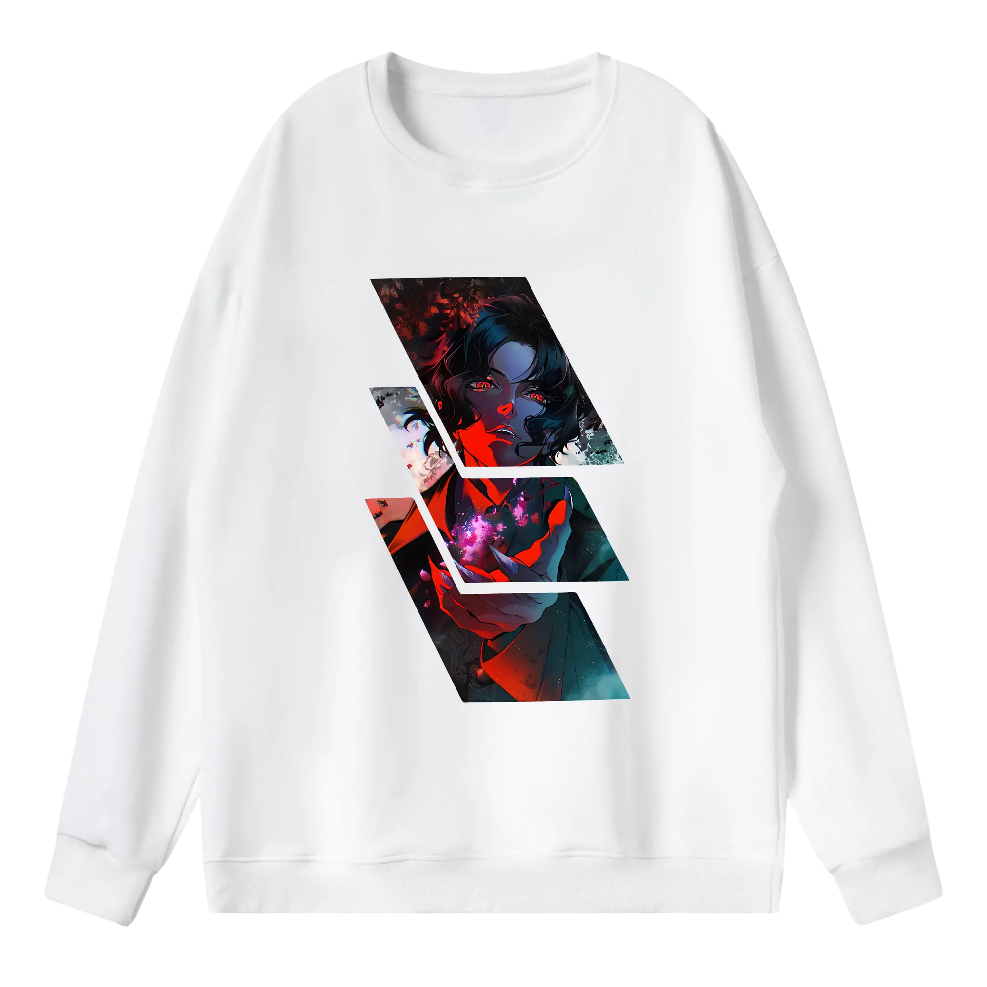 鬼滅の刃 グッズ,鬼舞辻 無惨 - 薄手 クルーネック スウェット 裏毛260g · ポリエステル 春秋向け カジュアル 男女兼用 · トレーナー デイリー スポーツ 散歩に最適