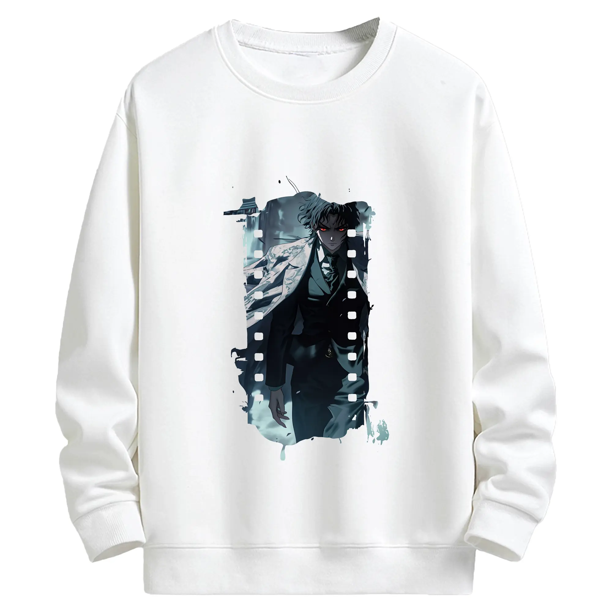 鬼滅の刃 グッズ,鬼舞辻 無惨 - キッズ クルーネックスウェットシャツ ・ フロントプリント ・ 綿80％ ポリエステル20％ ・ 快適 通学 スポーツ 日常使い お散歩用