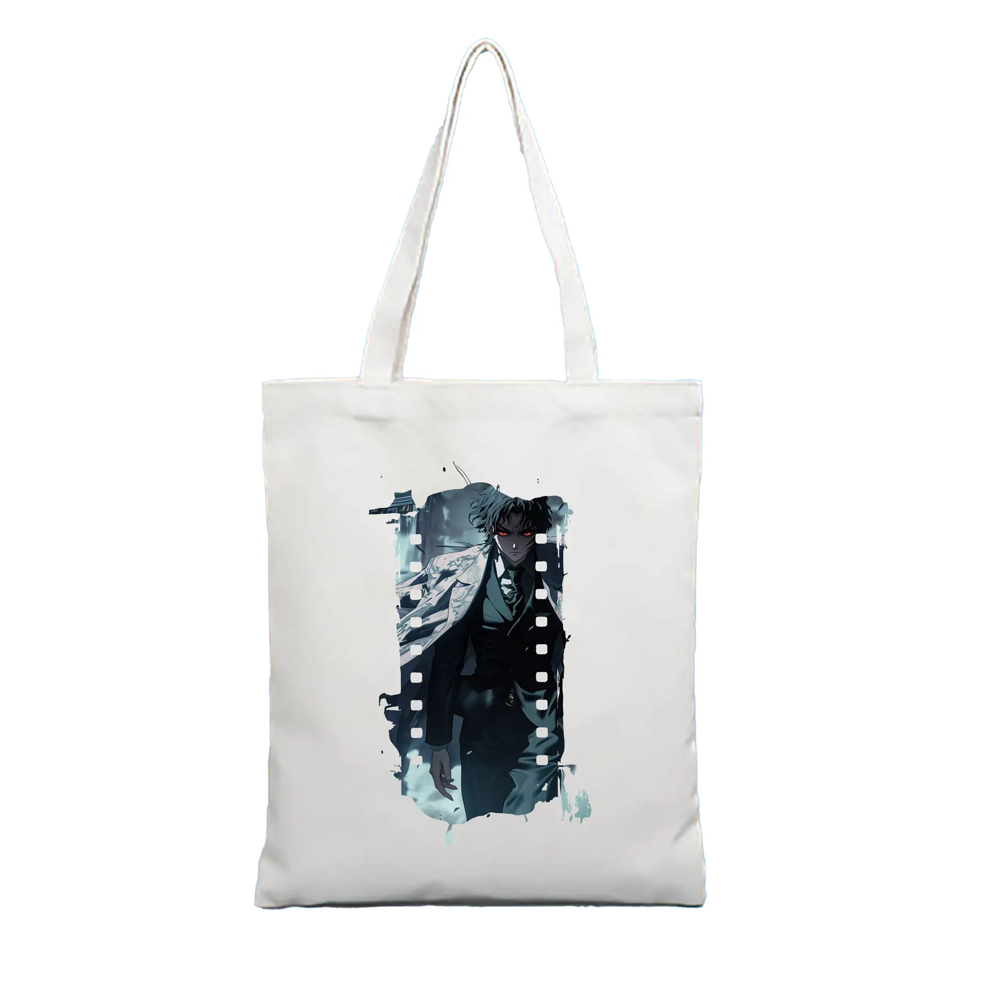 鬼滅の刃 グッズ,鬼舞辻 無惨 - 縦型キャンバス手提げバッグ（トートバッグ） ・ キャンバス素材 ・ ショッピング用 ・ 軽量 丈夫 お手入れ簡単
