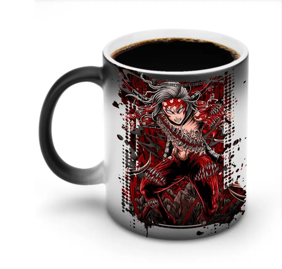 鬼滅の刃 グッズ,鬼舞辻 無惨 - 変色マグカップ ・ セラミック ・ 熱転写プリント ・ 耐久性 高品質 ・ ギフト・自宅用 コーヒー お茶