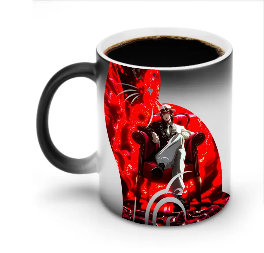 鬼滅の刃 グッズ,鬼舞辻 無惨 - 変色マグカップ ・ セラミック ・ 熱転写プリント ・ 耐久性 高品質 ・ ギフト・自宅用 コーヒー お茶