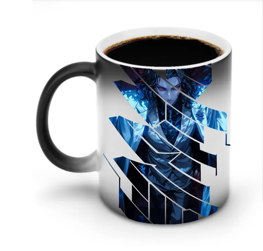 鬼滅の刃 グッズ,鬼舞辻 無惨 - 変色マグカップ ・ セラミック ・ 熱転写プリント ・ 耐久性 高品質 ・ ギフト・自宅用 コーヒー お茶