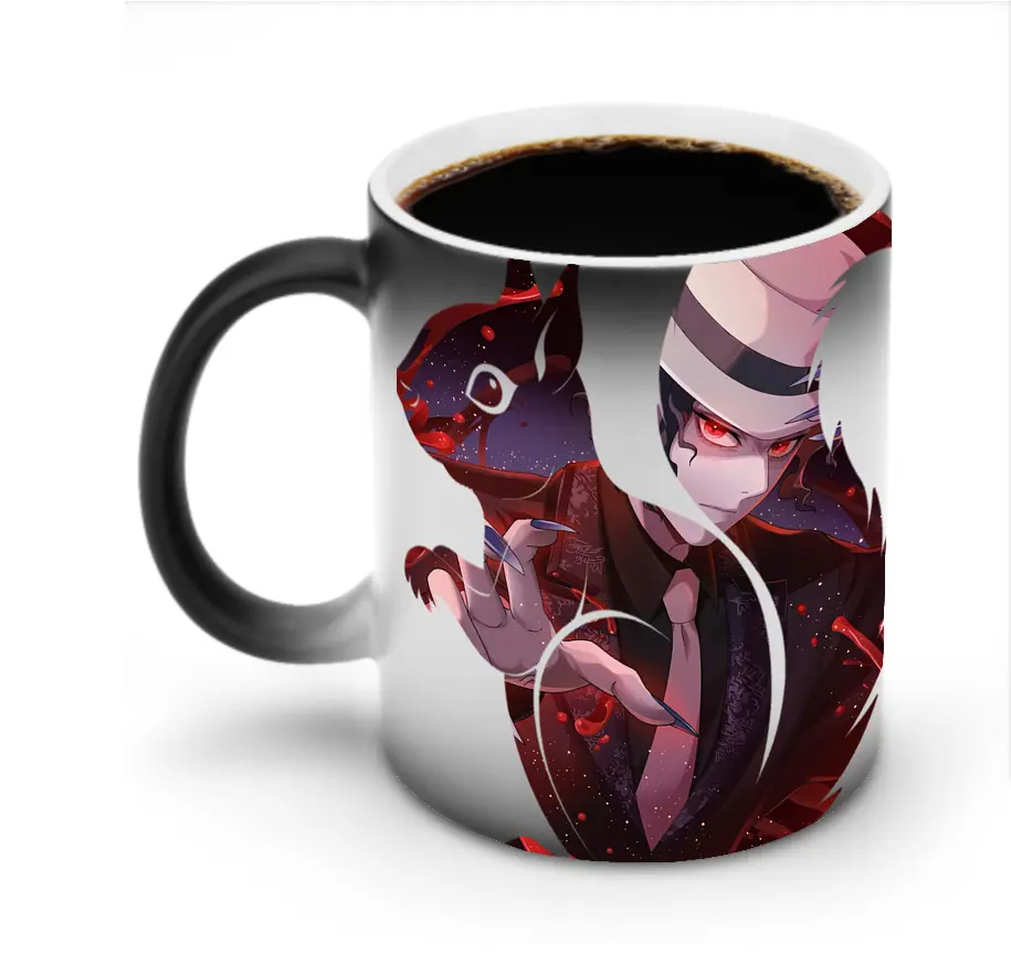 鬼滅の刃 グッズ,鬼舞辻 無惨 - 変色マグカップ ・ セラミック ・ 熱転写プリント ・ 耐久性 高品質 ・ ギフト・自宅用 コーヒー お茶