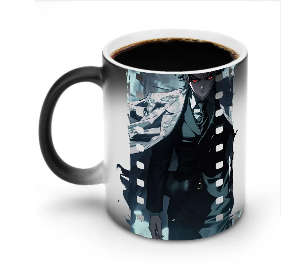 鬼滅の刃 グッズ,鬼舞辻 無惨 - 変色マグカップ ・ セラミック ・ 熱転写プリント ・ 耐久性 高品質 ・ ギフト・自宅用 コーヒー お茶