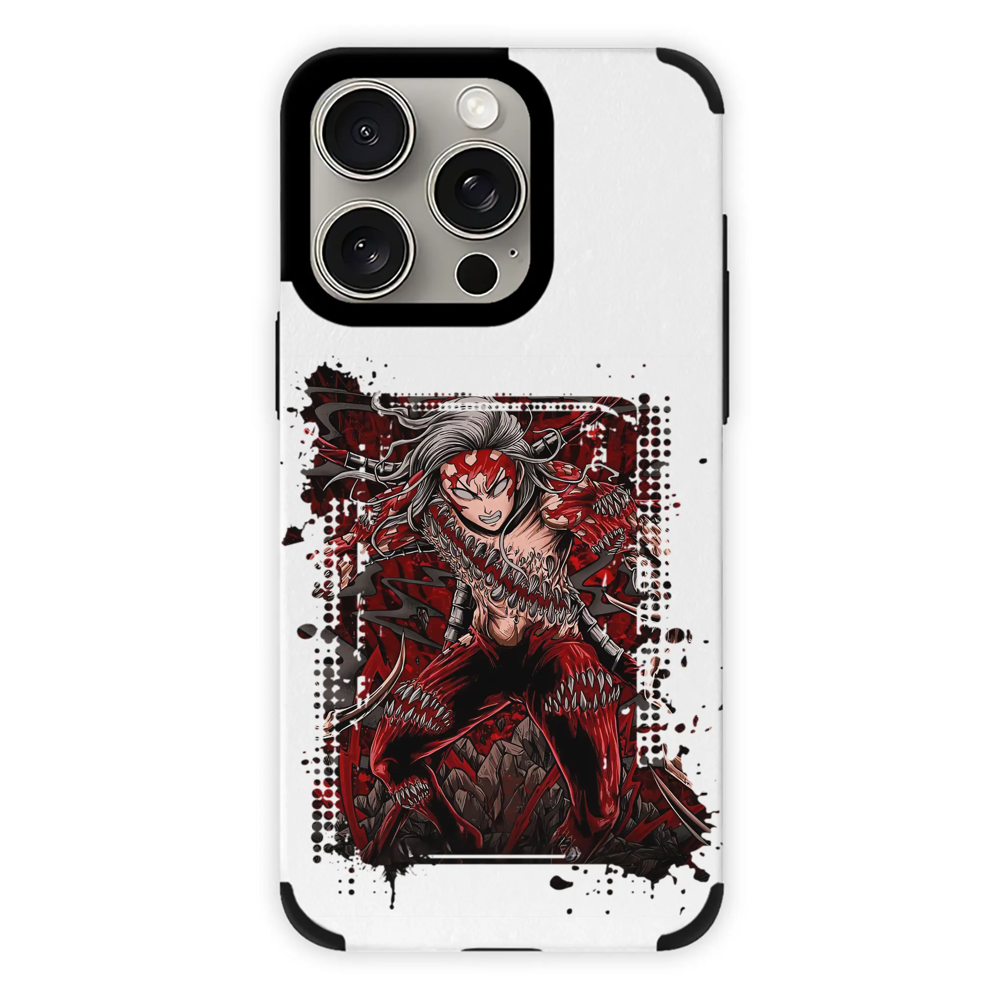 鬼滅の刃 グッズ,鬼舞辻 無惨 - IPhone15ProMax対応 ・ PUレザースマホケース ・ 耐衝撃 ・ 黄変防止 ・ 360度全面保護 ・ 柔らか手触り ・ 3D立体ボタン