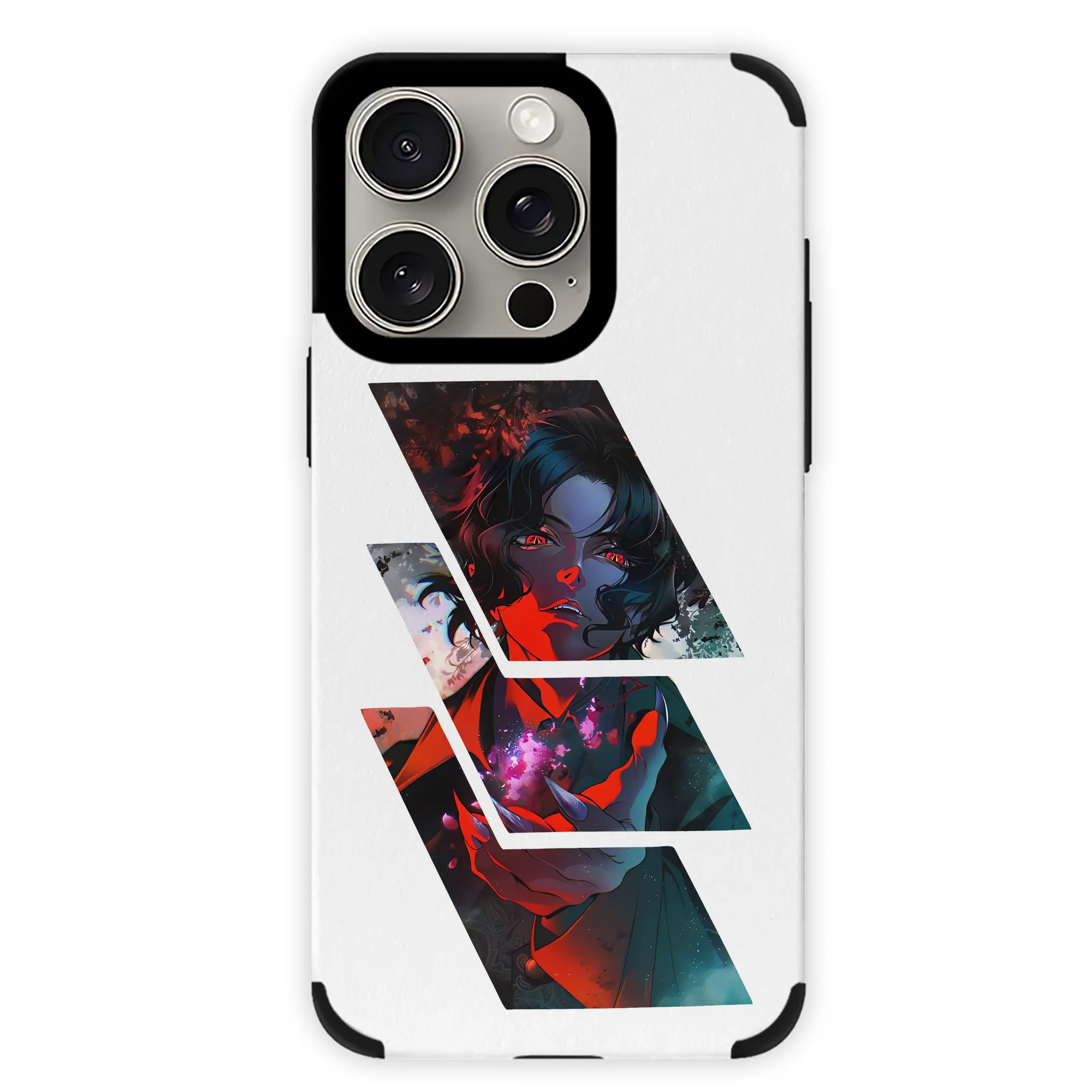 鬼滅の刃 グッズ,鬼舞辻 無惨 - IPhone15ProMax対応 ・ PUレザースマホケース ・ 耐衝撃 ・ 黄変防止 ・ 360度全面保護 ・ 柔らか手触り ・ 3D立体ボタン