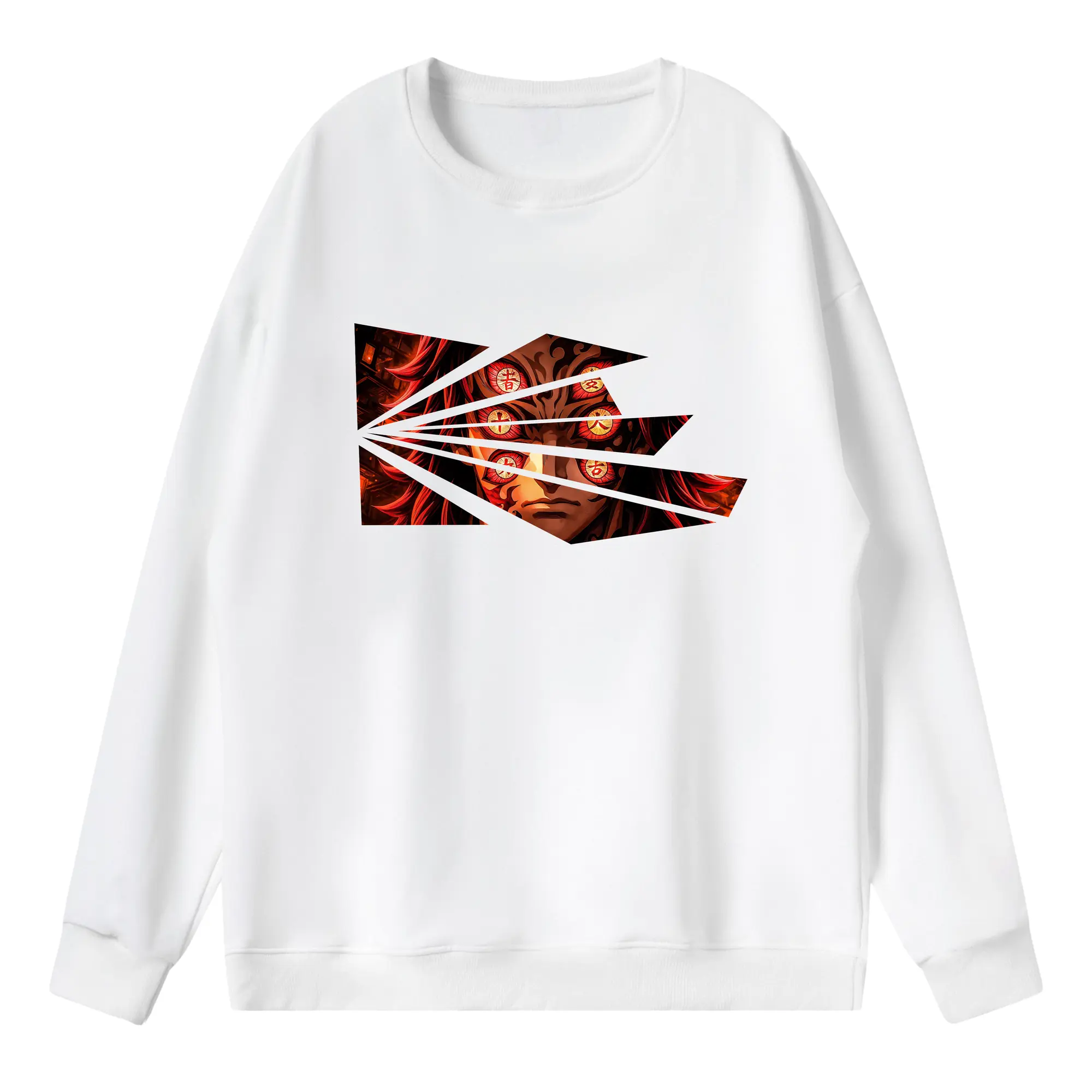 鬼滅の刃 グッズ,黒死牟 - 薄手 クルーネック スウェット 裏毛260g · ポリエステル 春秋向け カジュアル 男女兼用 · トレーナー デイリー スポーツ 散歩に最適