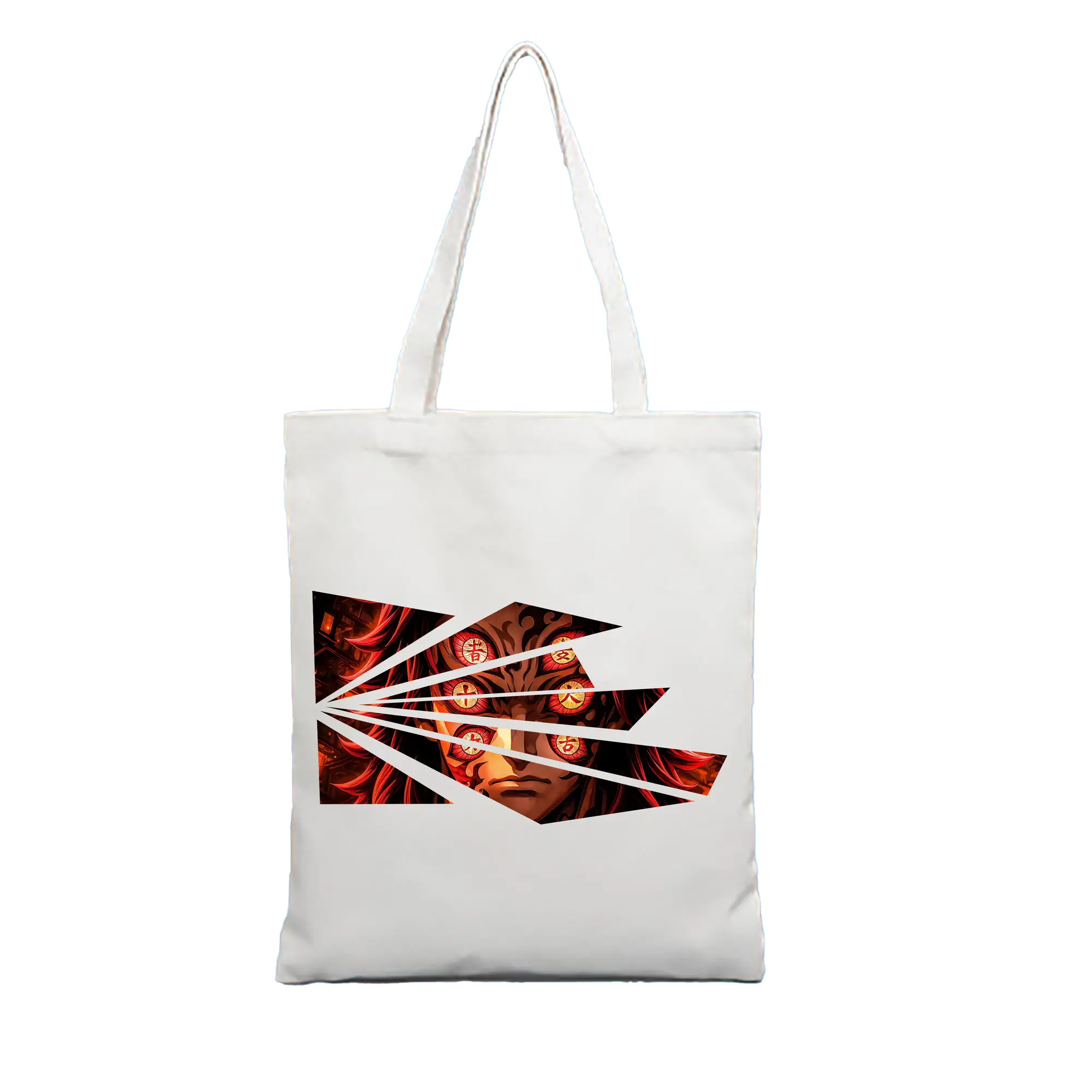 鬼滅の刃 グッズ,黒死牟 - 縦型キャンバス手提げバッグ（トートバッグ） ・ キャンバス素材 ・ ショッピング用 ・ 軽量 丈夫 お手入れ簡単