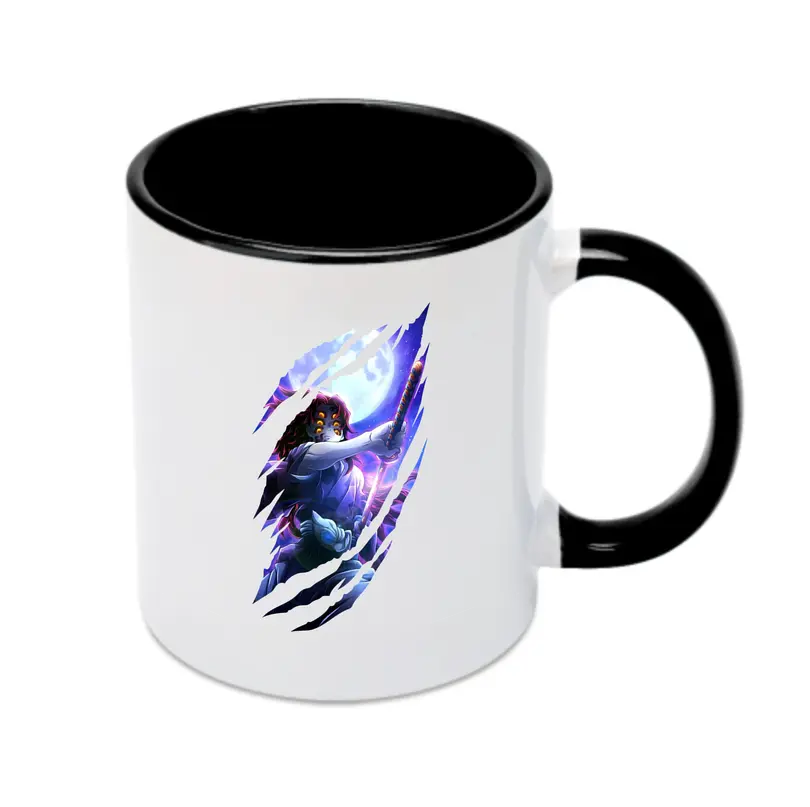 鬼滅の刃 グッズ,黒死牟 - カラフルマグカップ ・ 陶器 ・ 熱転写プリント ・ 鮮やかデザイン ・ 耐久性 高品質 ・ コーヒー お茶 ギフト用