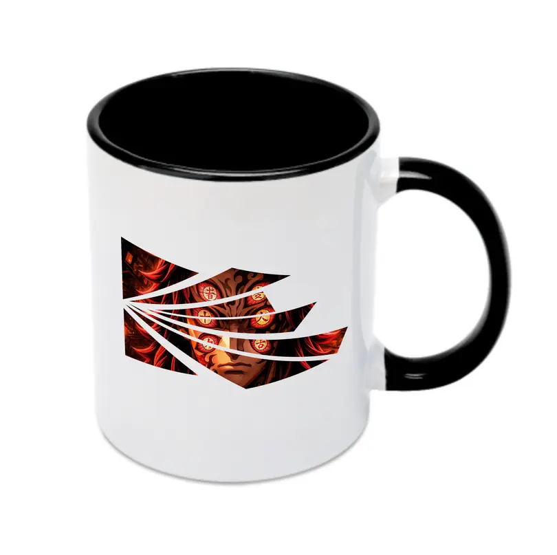 鬼滅の刃 グッズ,黒死牟 - カラフルマグカップ ・ 陶器 ・ 熱転写プリント ・ 鮮やかデザイン ・ 耐久性 高品質 ・ コーヒー お茶 ギフト用