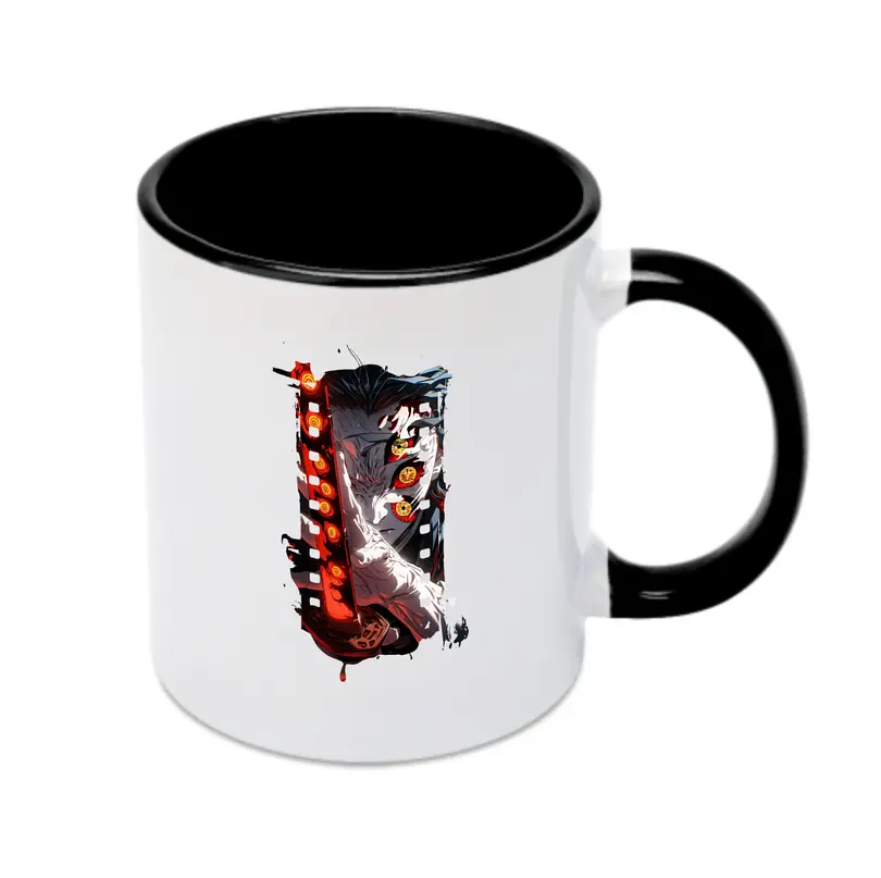 鬼滅の刃 グッズ,黒死牟 - カラフルマグカップ ・ 陶器 ・ 熱転写プリント ・ 鮮やかデザイン ・ 耐久性 高品質 ・ コーヒー お茶 ギフト用