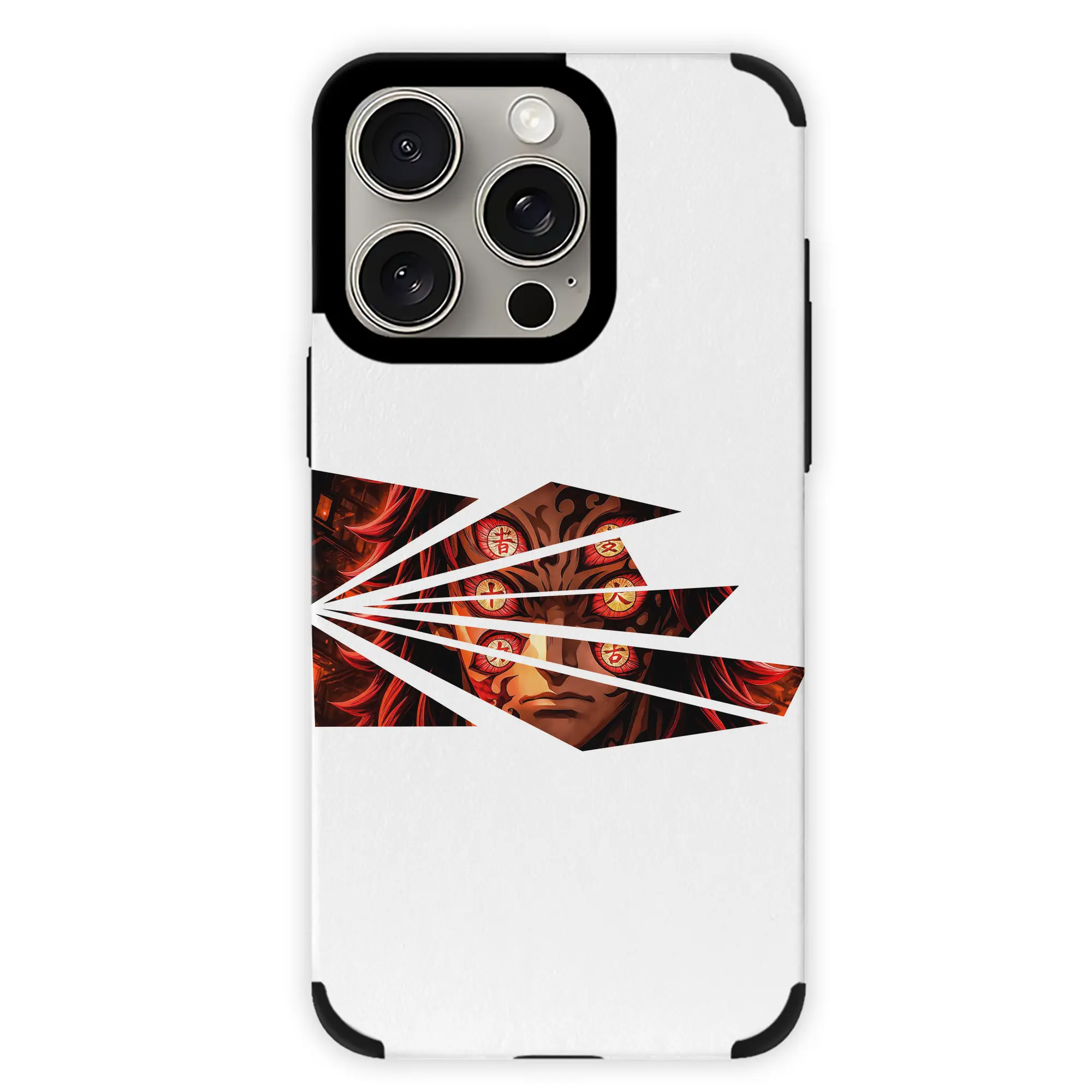 鬼滅の刃 グッズ,黒死牟 - IPhone15ProMax対応 ・ PUレザースマホケース ・ 耐衝撃 ・ 黄変防止 ・ 360度全面保護 ・ 柔らか手触り ・ 3D立体ボタン