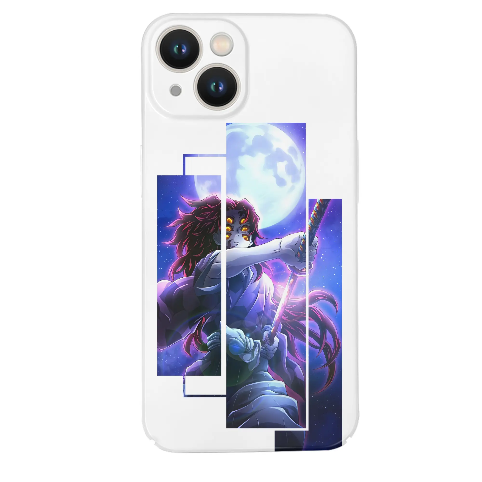 鬼滅の刃 グッズ,黒死牟 - IPhone 14シリーズ対応 ・ ハードケース ・ 衝撃吸収 ・ 360度密着 ・ カメラ保護 ・ 高品質プラスチック ・ 快適操作