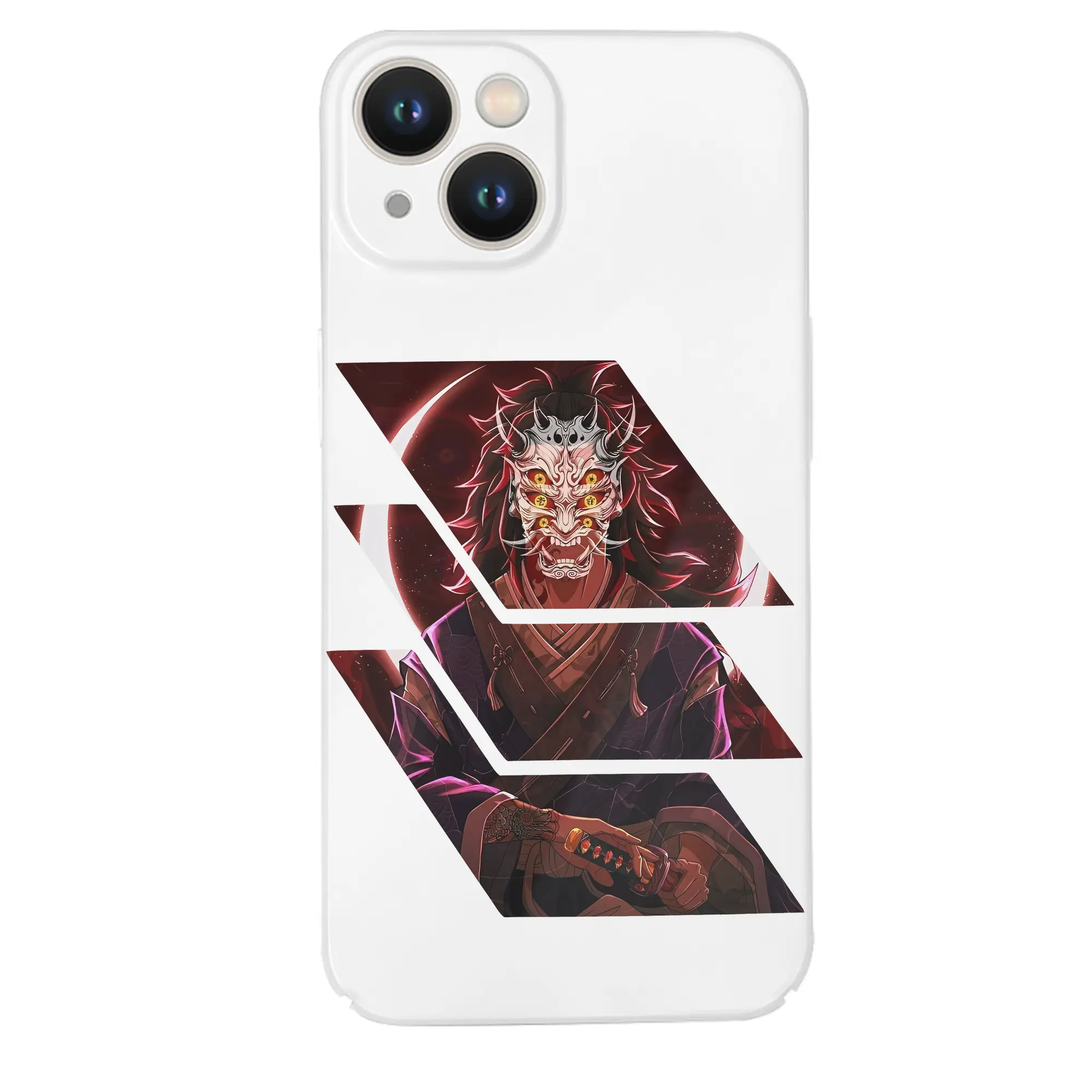 鬼滅の刃 グッズ,黒死牟 - IPhone 14シリーズ対応 ・ ハードケース ・ 衝撃吸収 ・ 360度密着 ・ カメラ保護 ・ 高品質プラスチック ・ 快適操作