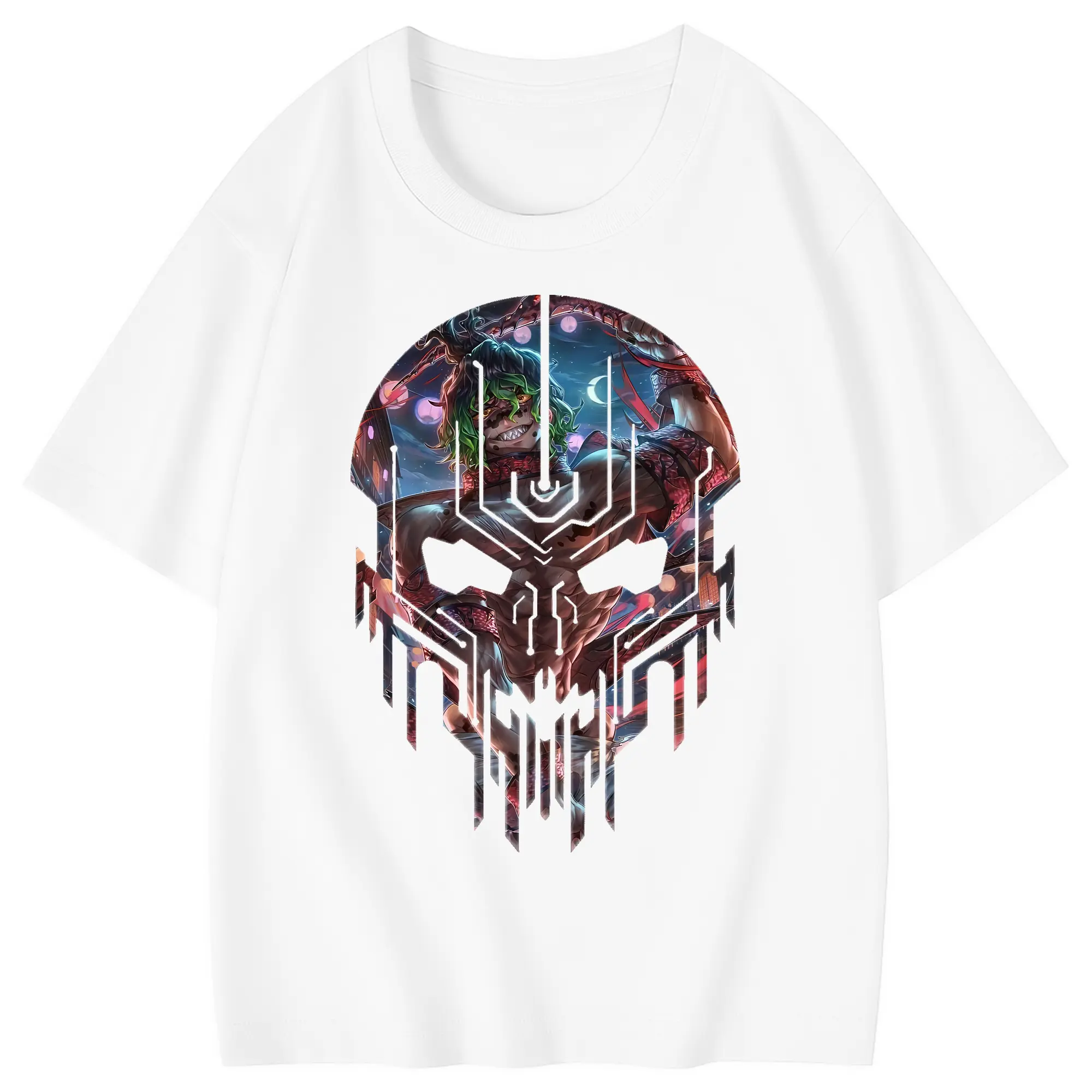 鬼滅の刃 グッズ,妓夫太郎 - 綿100％ キッズTシャツ ・ フロントプリント ・ 快適 通気性 ・ スポーツ カジュアル 散歩用