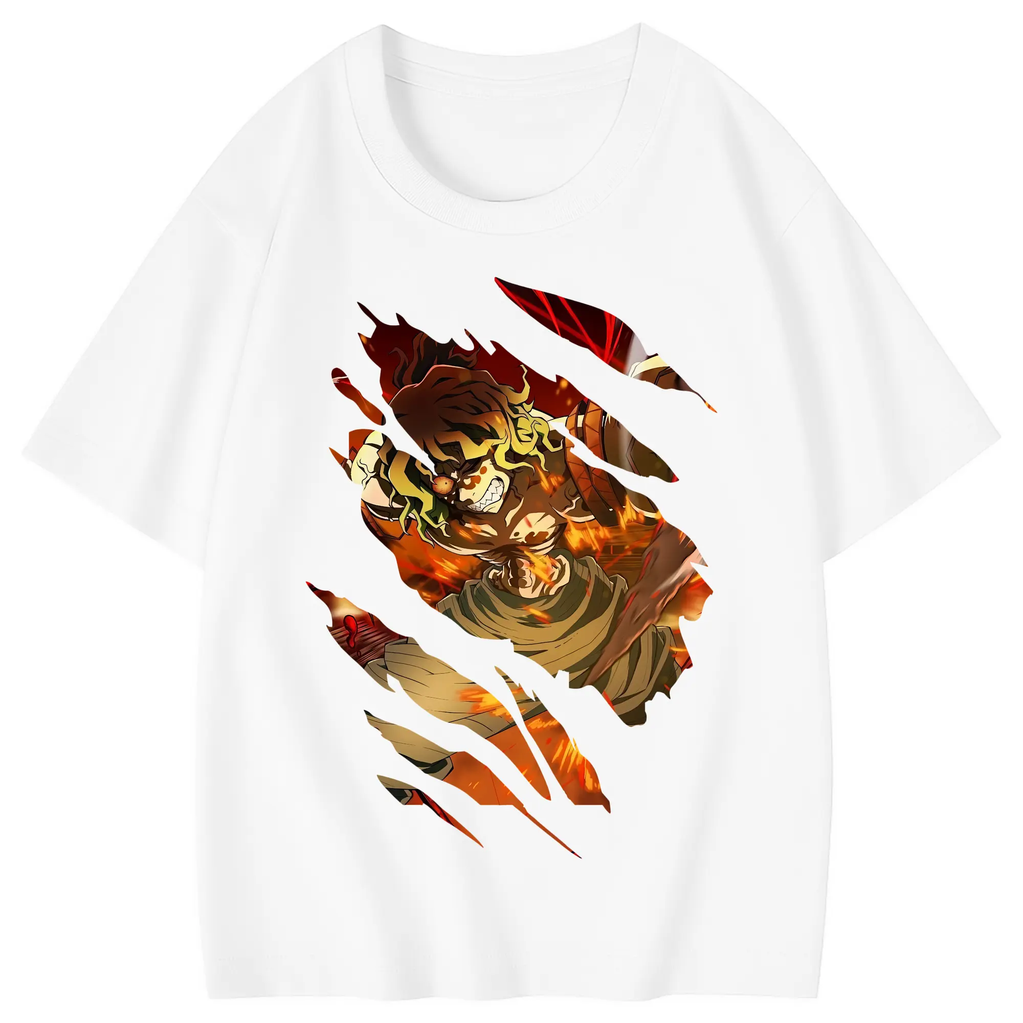 鬼滅の刃 グッズ,妓夫太郎 - 綿100％ キッズTシャツ ・ フロントプリント ・ 快適 通気性 ・ スポーツ カジュアル 散歩用