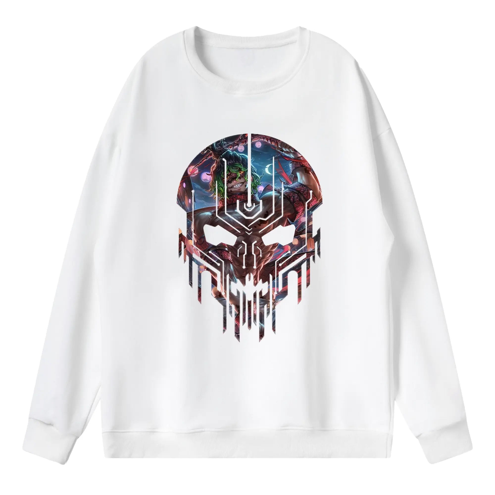 鬼滅の刃 グッズ,妓夫太郎 - 薄手 クルーネック スウェット 裏毛260g · ポリエステル 春秋向け カジュアル 男女兼用 · トレーナー デイリー スポーツ 散歩に最適